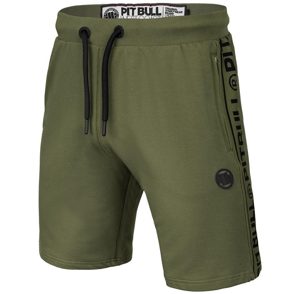 Pit Bull West Coast Trainingshorts, Small Logo F. Terry, olive, S