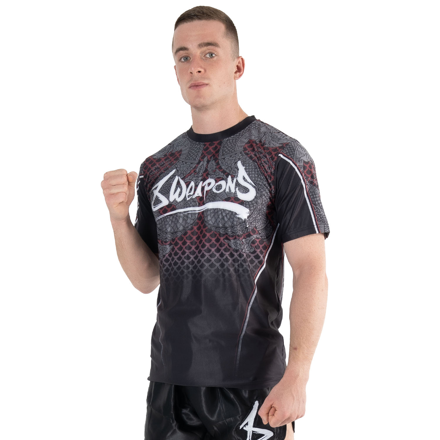 8 WEAPONS Functional T-Shirt, Naga Yant, schwarz-rot, XXL