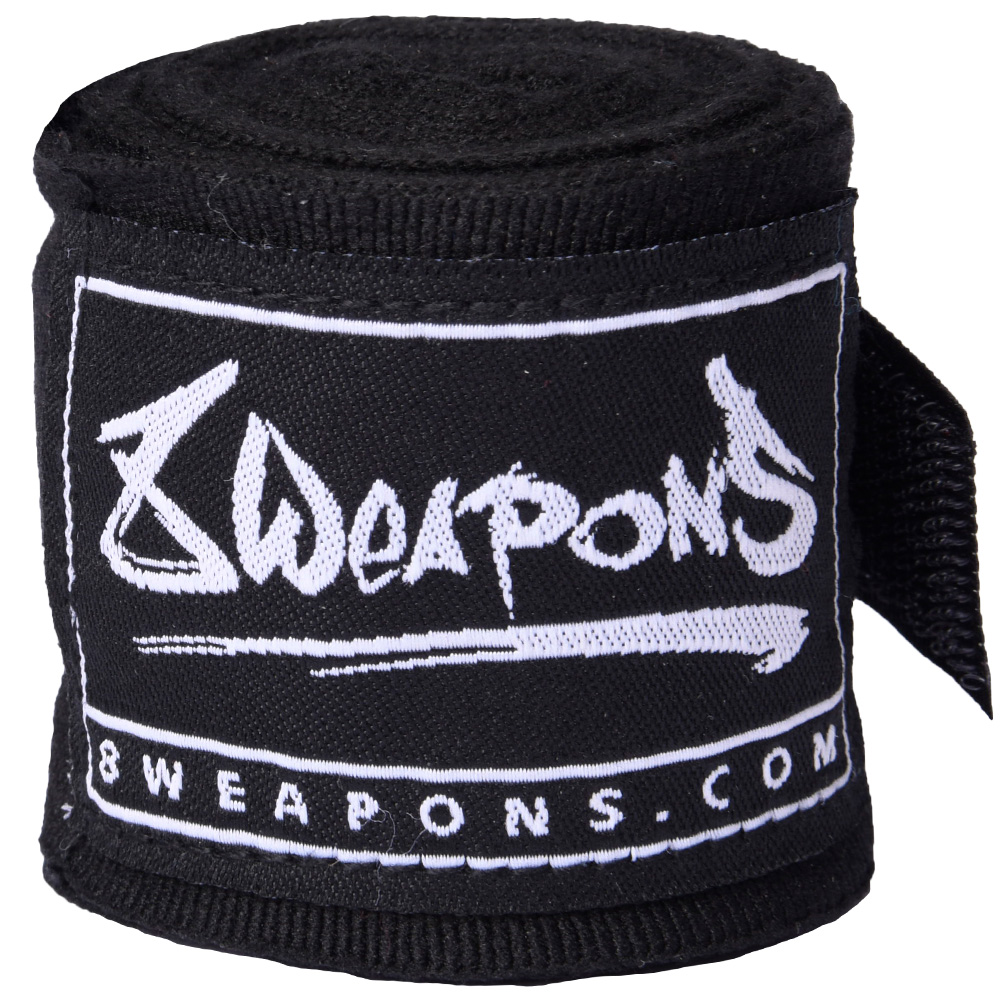 8 WEAPONS Hand Wraps, semi-elastic, 3.5 m, black