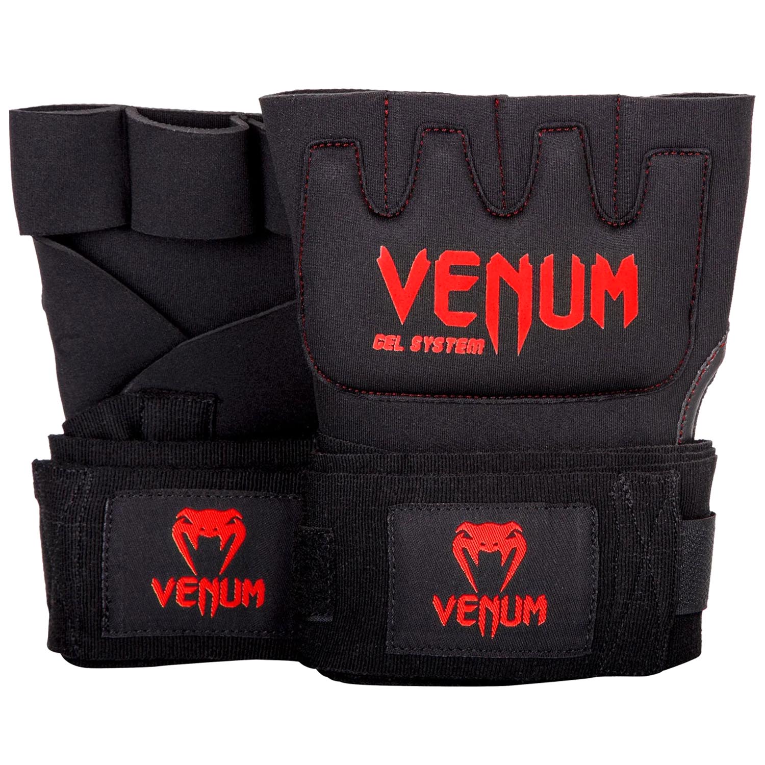 VENUM Gel Hand Wraps, Kontact, black-red, S