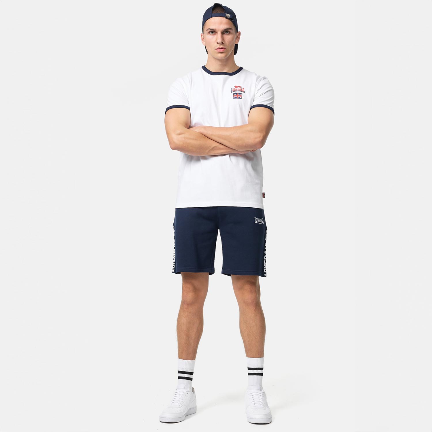 Lonsdale T-Shirt, Cashendun, white-navy-red, S