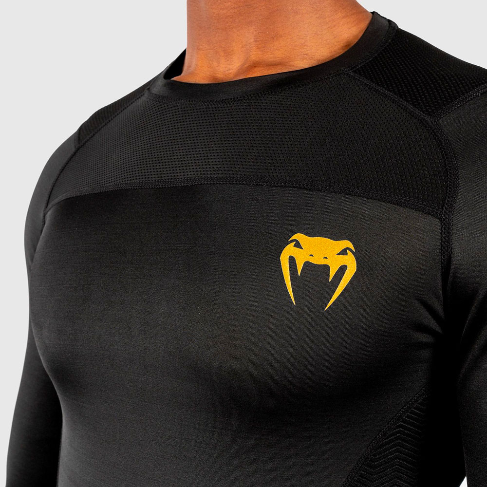 VENUM Rashguard, L/S, G-Fit, schwarz-gold, XXL