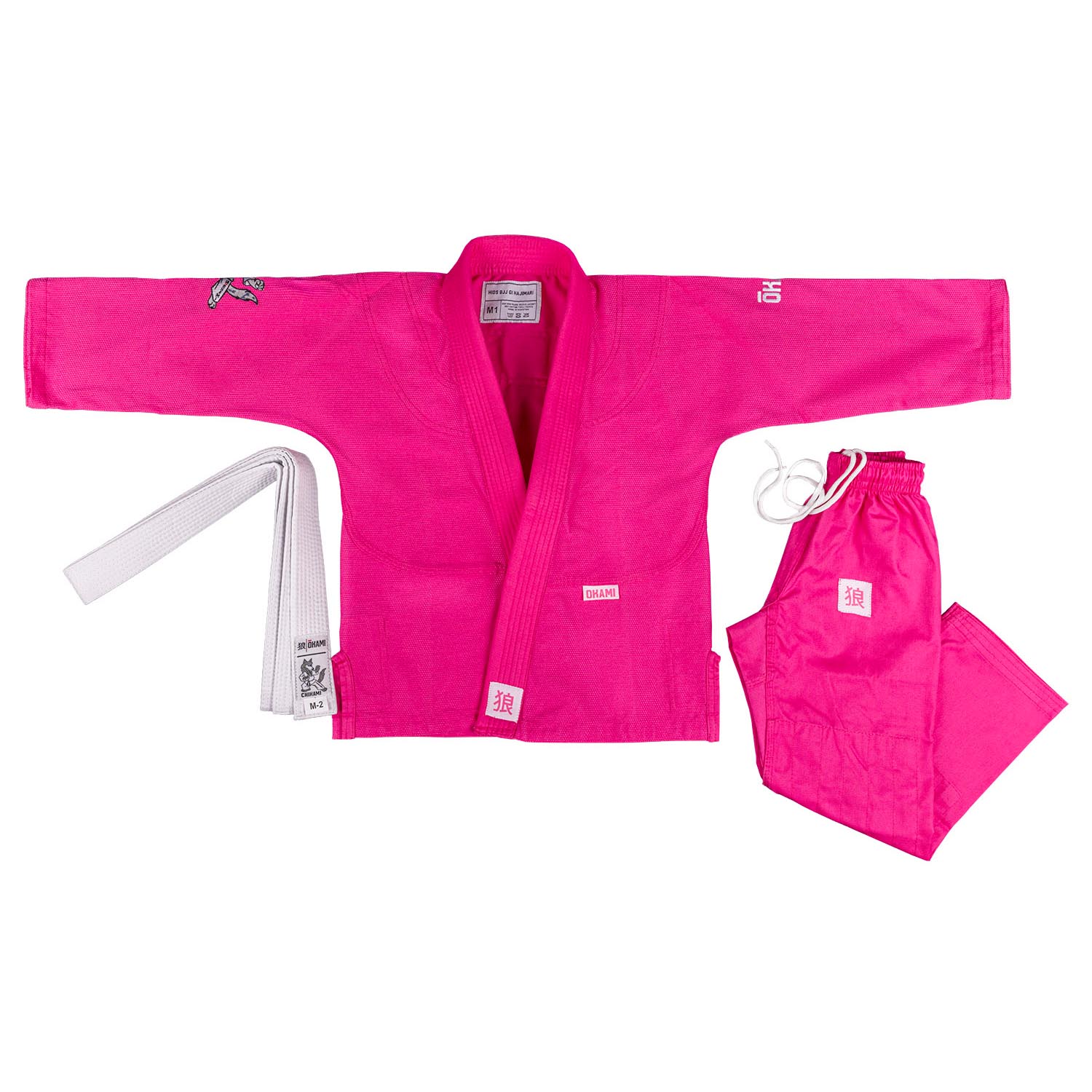 OKAMI BJJ GI, Kids, Hajimari, pink, M5