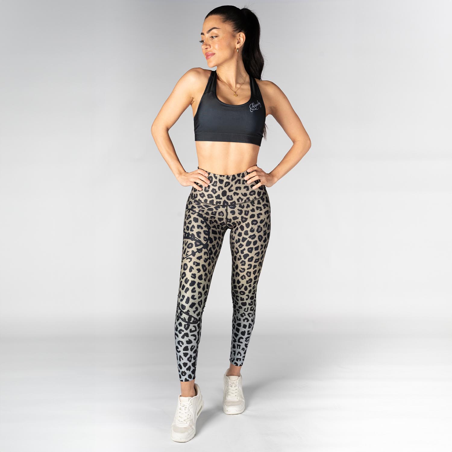 Anarchy Apparel Compression Leggings, Leopard, XS