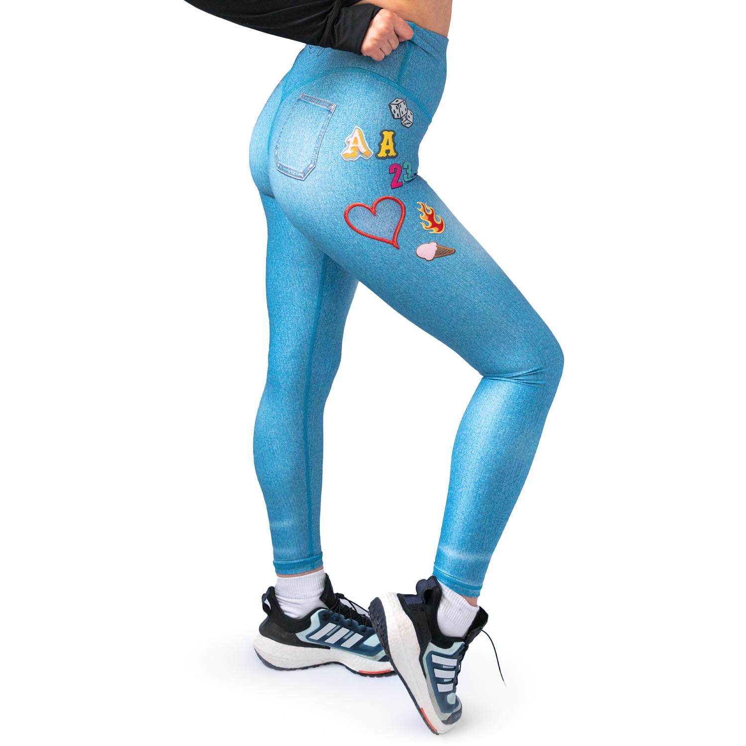 Anarchy Apparel Compression Leggings, Denim, M