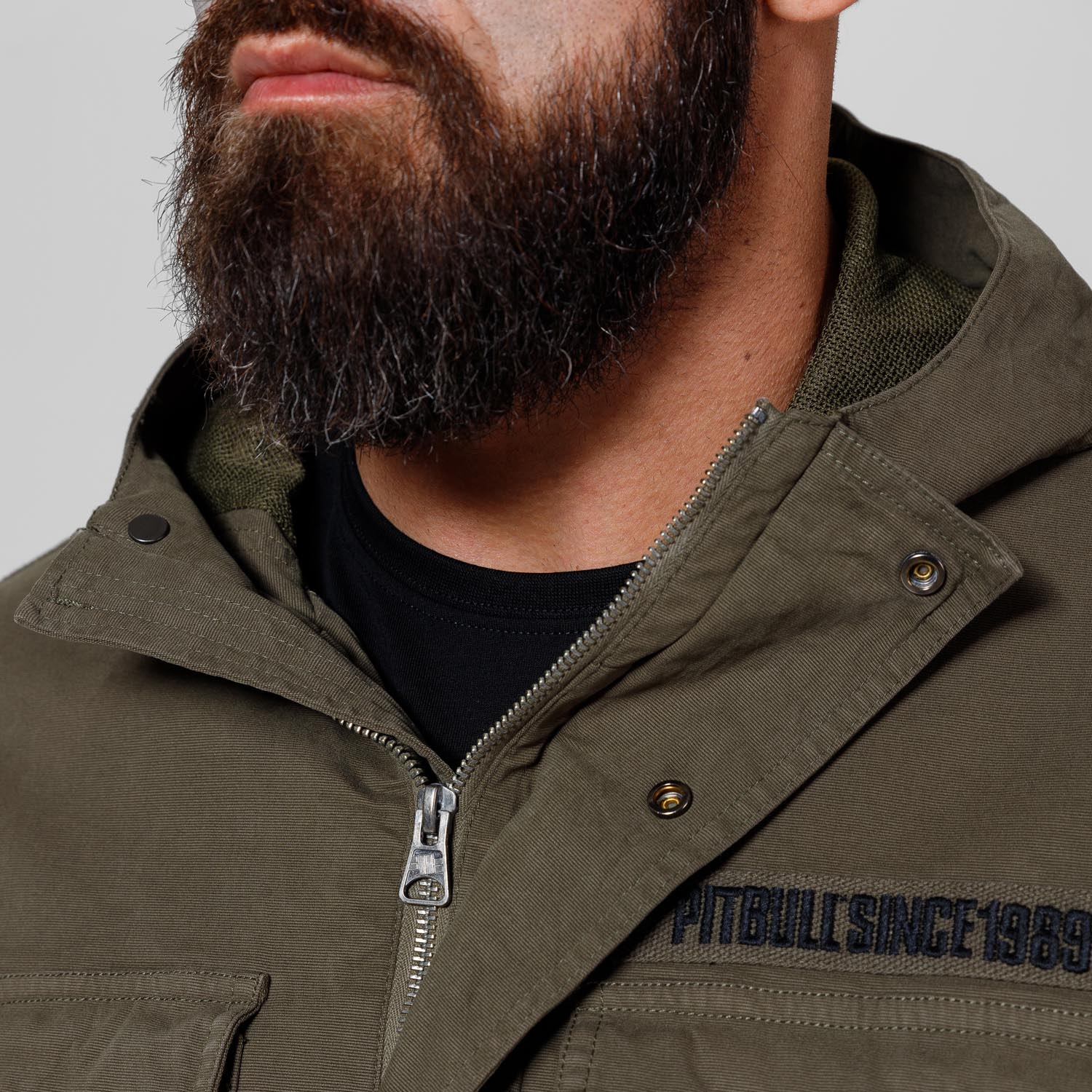 Pit Bull West Coast Jacket, Fallon, Washed Cotton Cargo, olive, S
