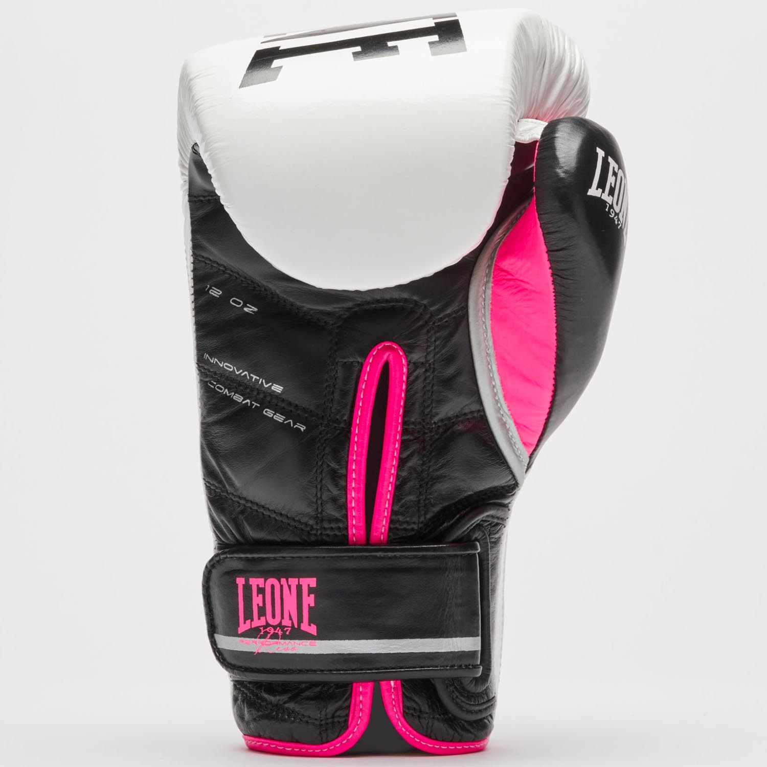 LEONE Boxing Gloves, Revo Fluo, GN110F, white, 12 Oz