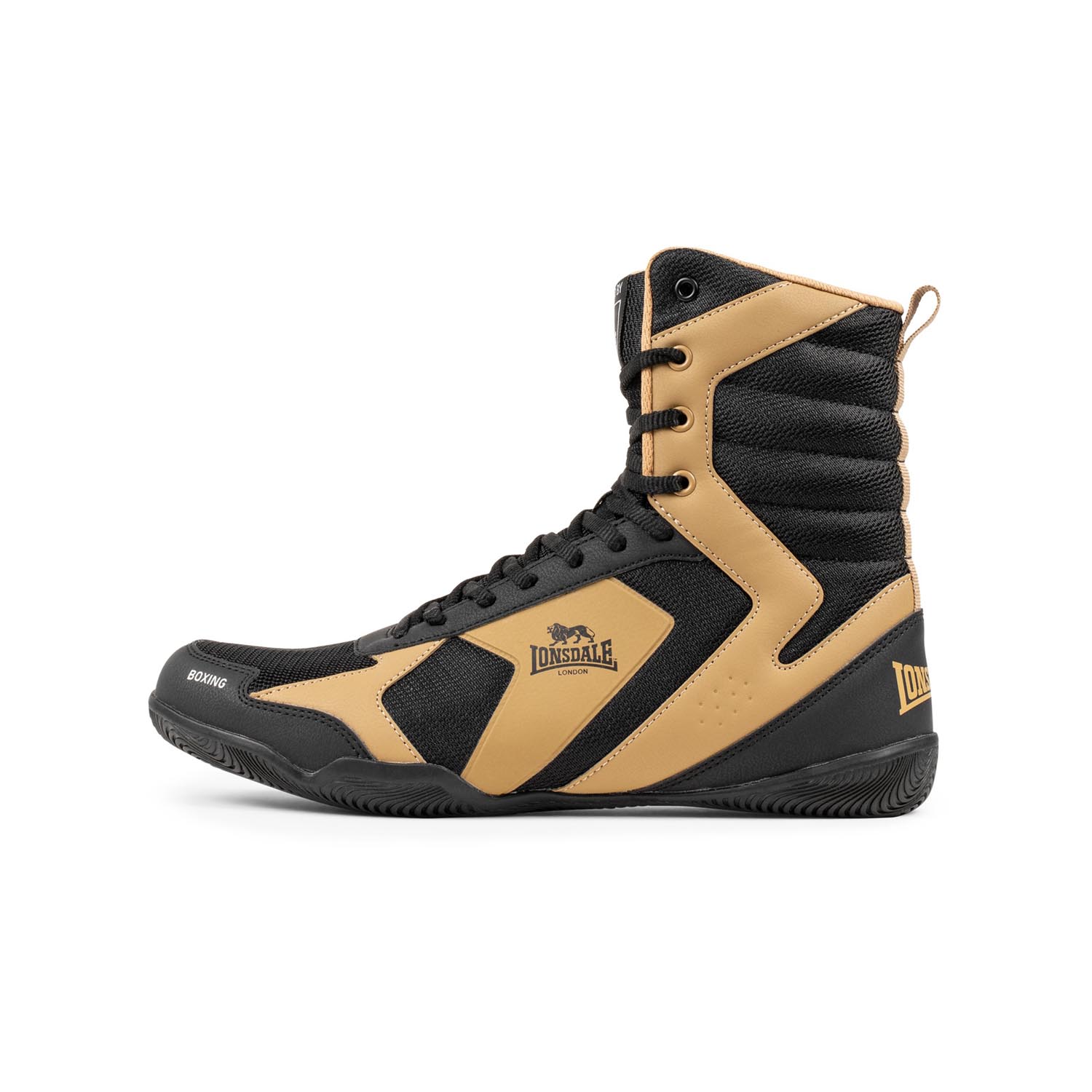 Lonsdale Boxing Shoes, Heskin, black-gold, 40