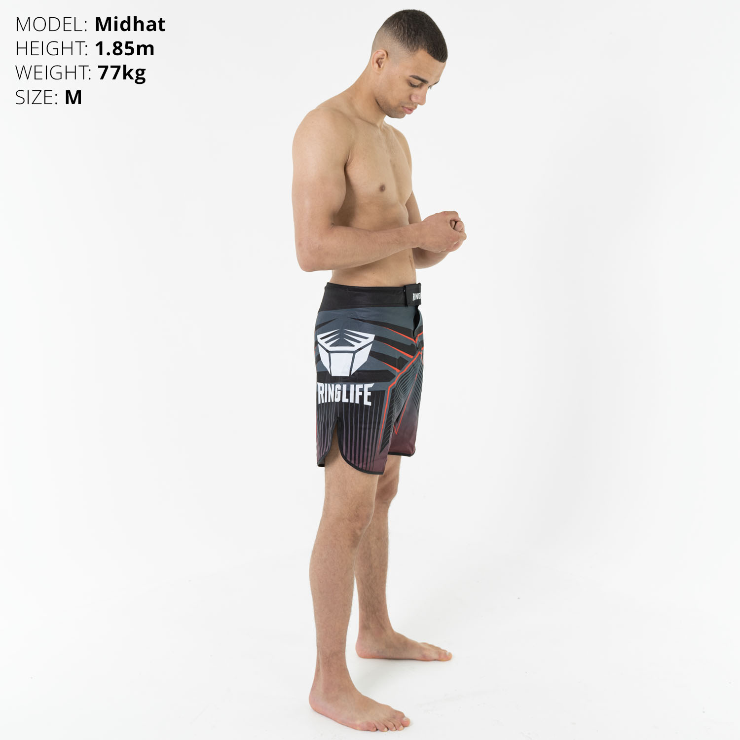 RINGLIFE MMA Shorts - Octaring schwarz-rot XXL