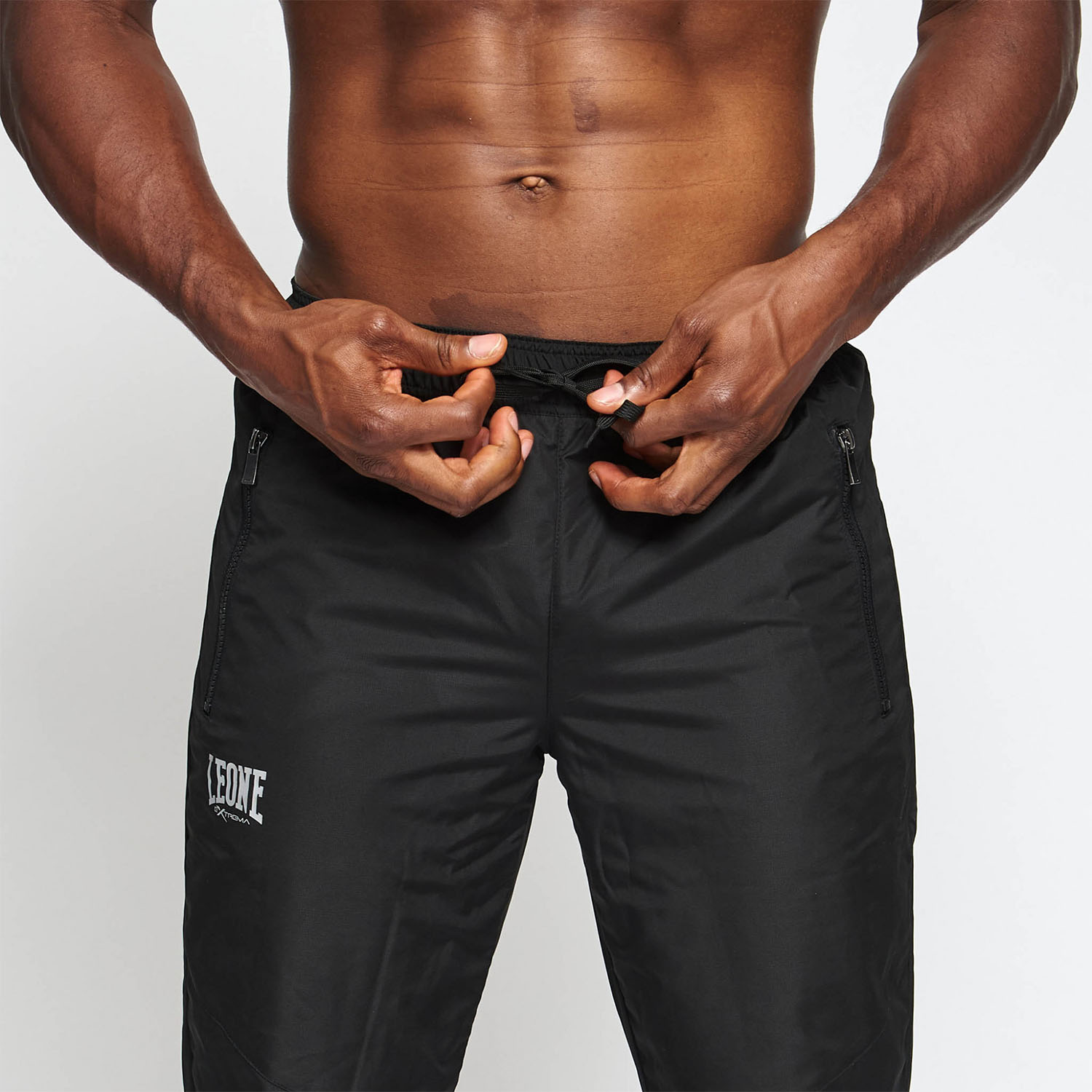 LEONE Jogginghosen, Logo, schwarz, XXL