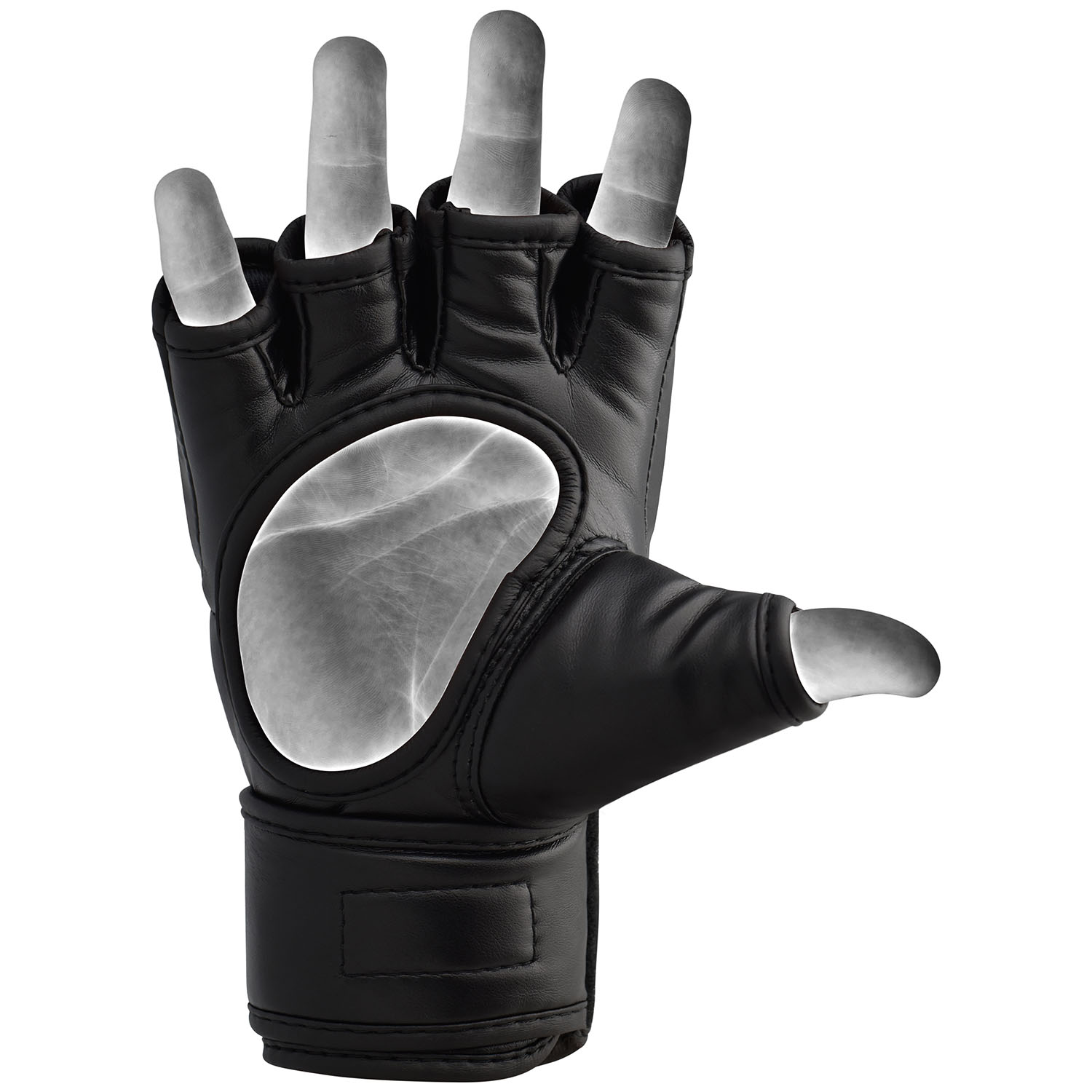 RDX MMA Boxing Gloves, New Model F12, black-red, S
