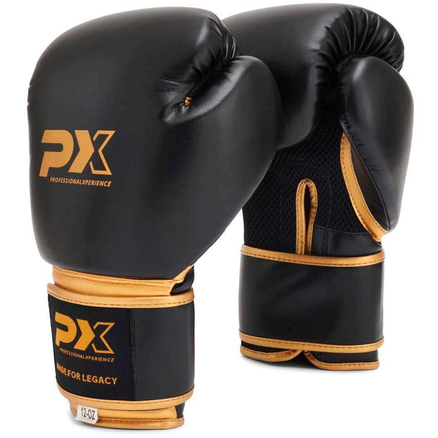 PX Boxing Gloves, Legacy, black-gold