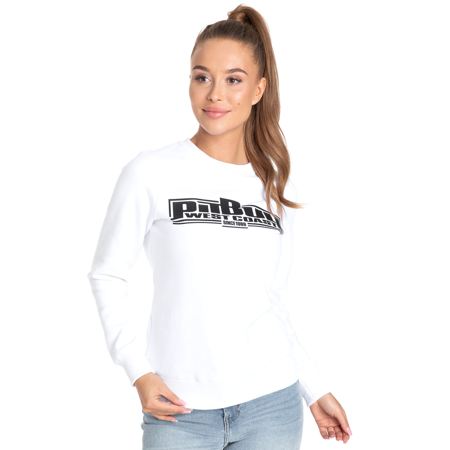 Pit Bull West Coast Pullover, Women, Boxing 21, white, L