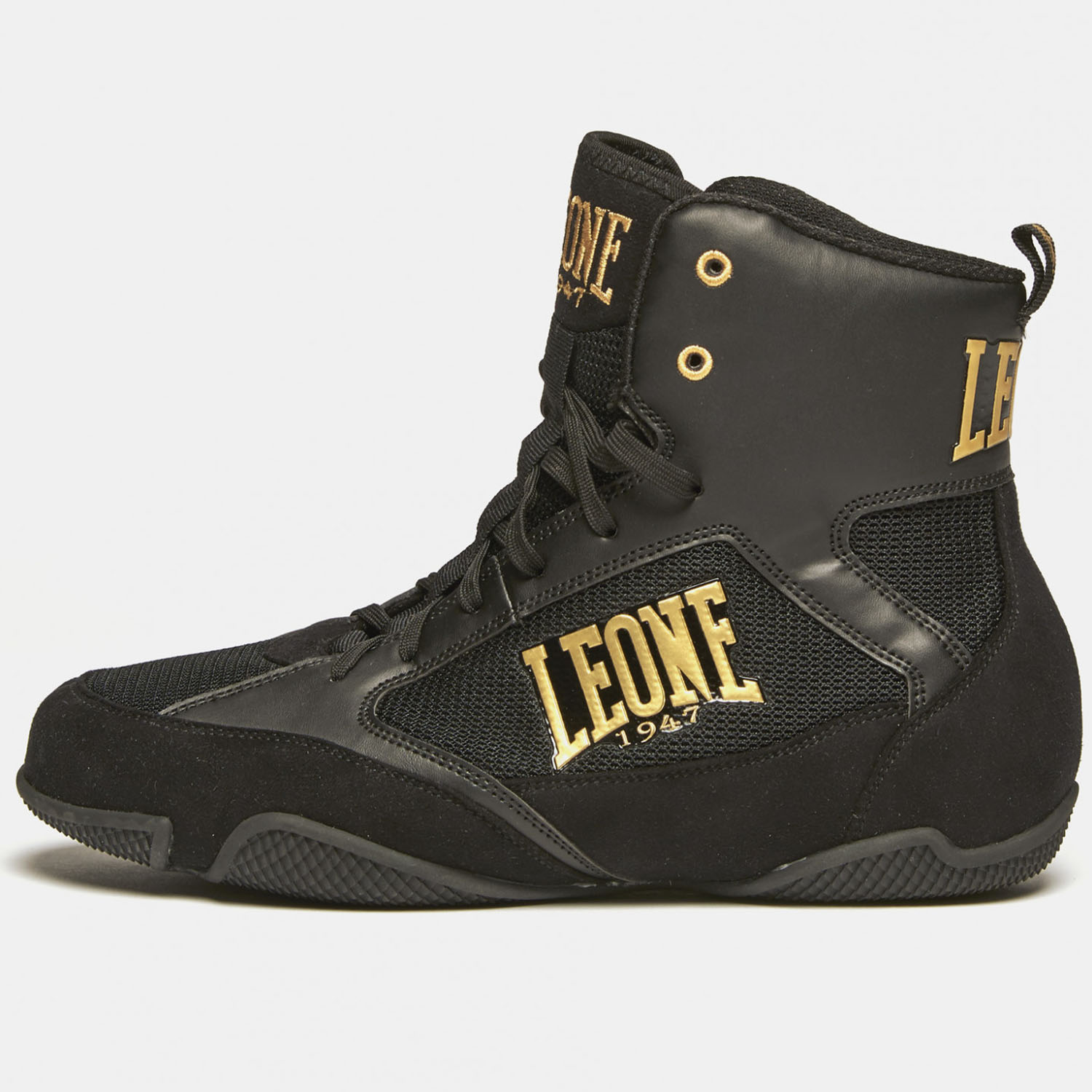 LEONE Boxschuhe, Premium, schwarz-gold, 42