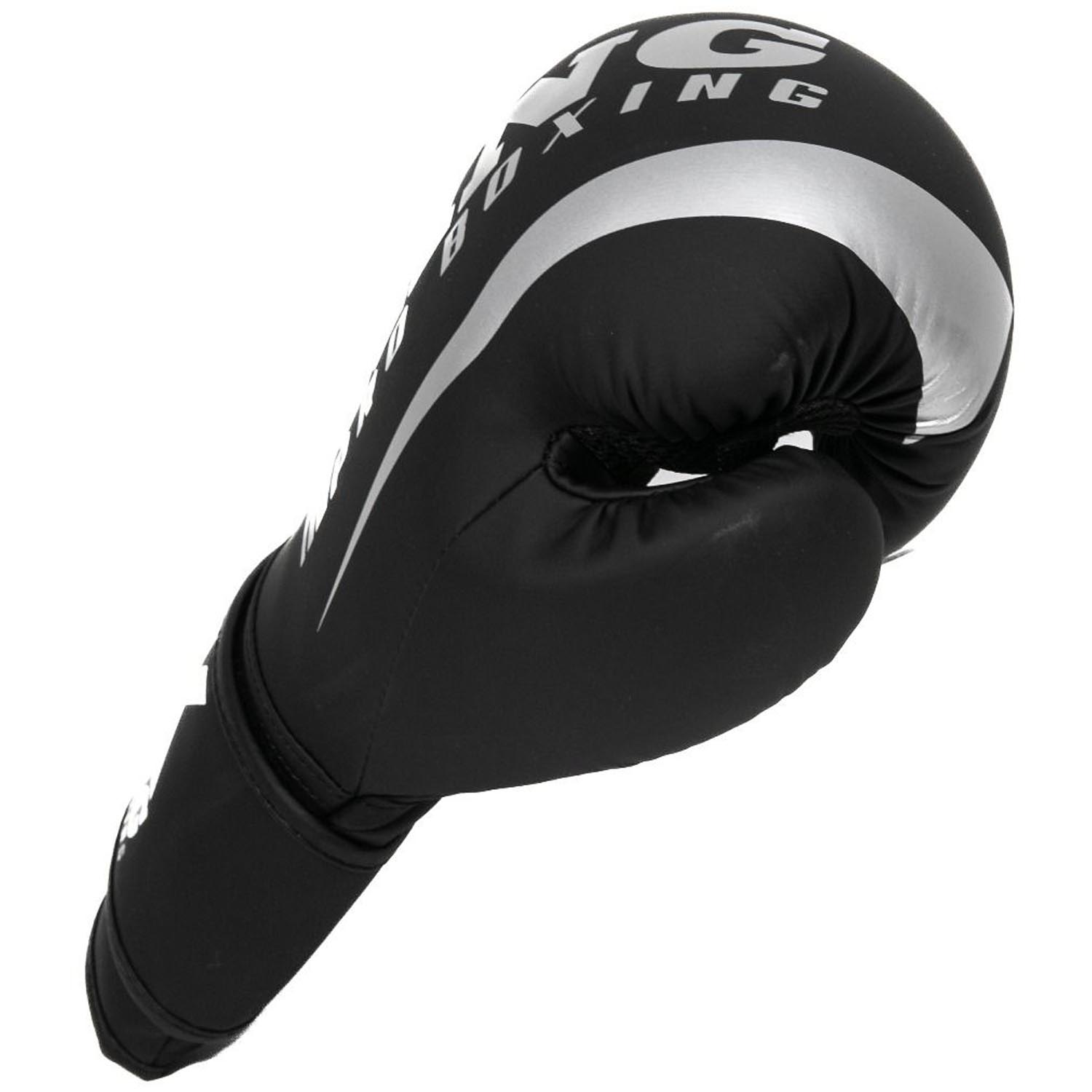 KING PRO BOXING Boxhandschuhe, Revo 7, schwarz-silber, 10 Oz