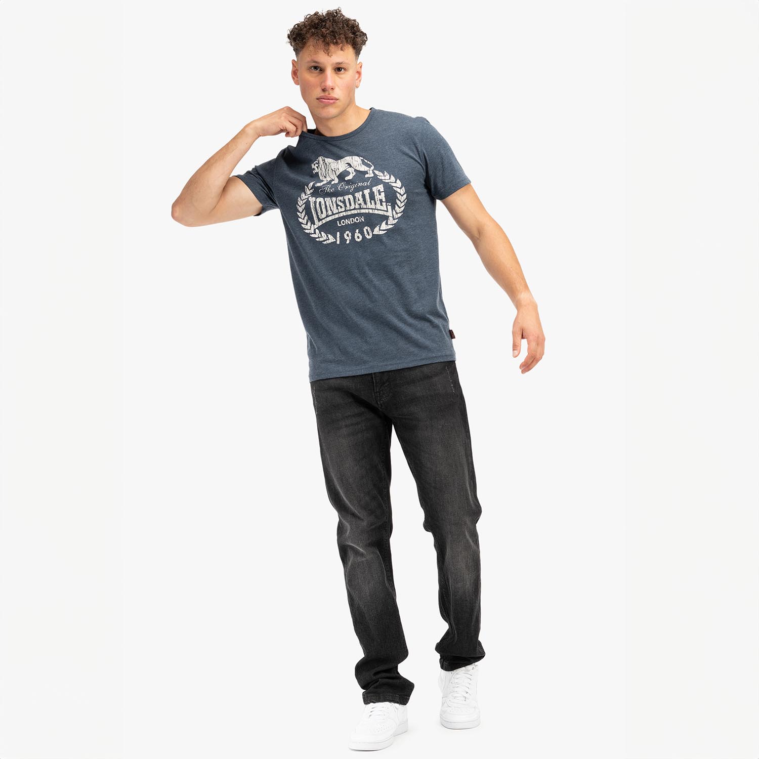 Lonsdale T-Shirt, Ollie, navy, XXL