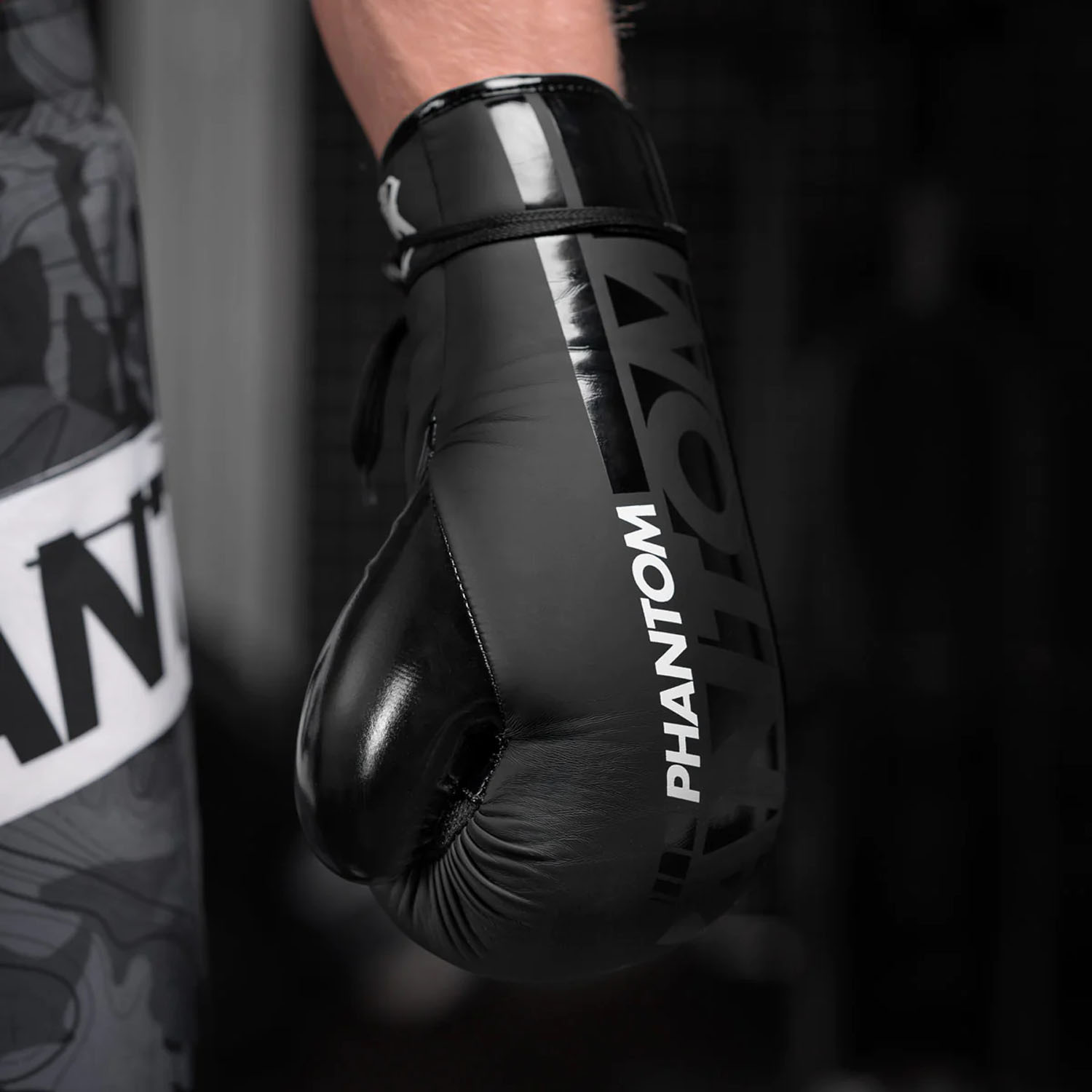Phantom Athletics Boxhandschuhe, Apex Laces, schwarz, 10 Oz