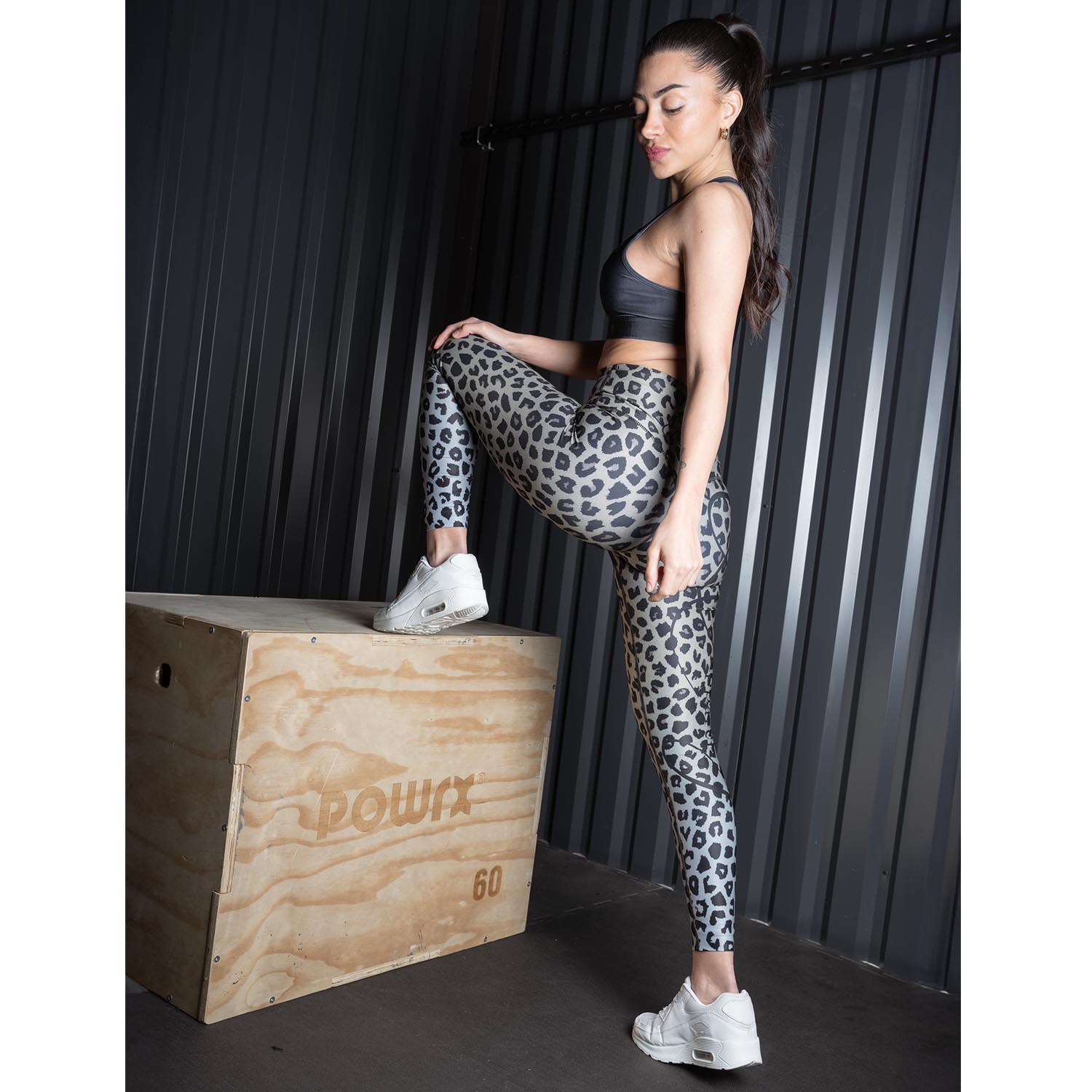 Anarchy Apparel Compression Leggings, Leopard, XS