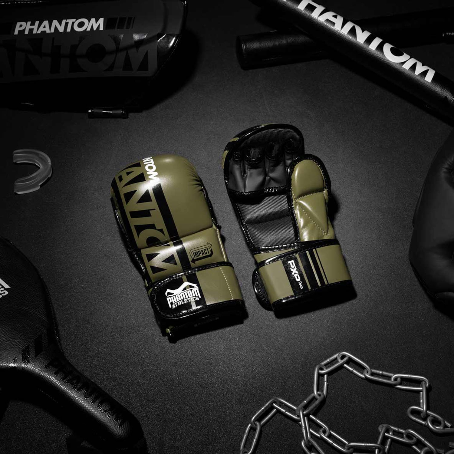 Phantom Athletics MMA Sparring Handschuhe, Apex, olive, L/XL