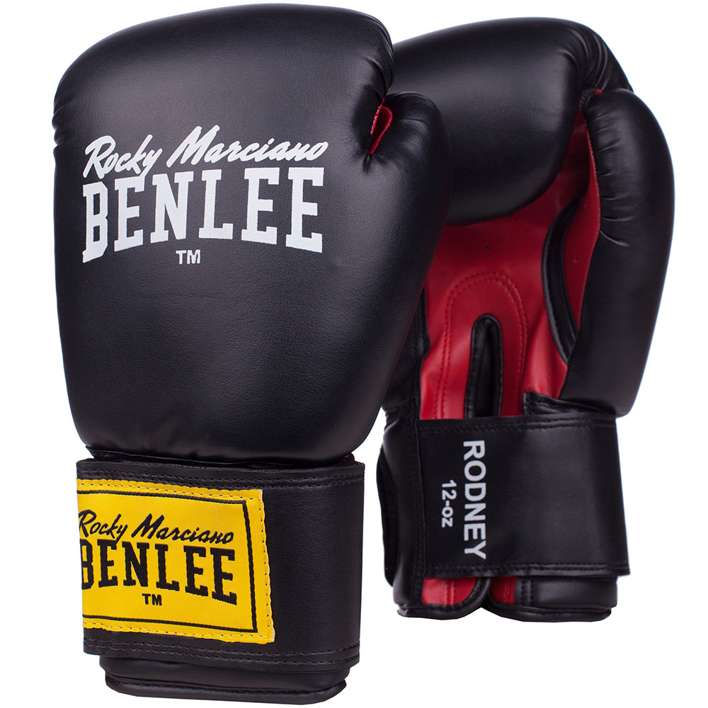BENLEE Boxhandschuhe, Rodney, schwarz-rot, 16 Oz