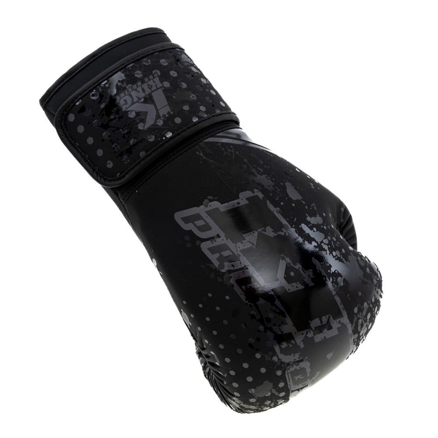 KING PRO BOXING Boxing Gloves, Hexagon 1, black-grey, 6 Oz