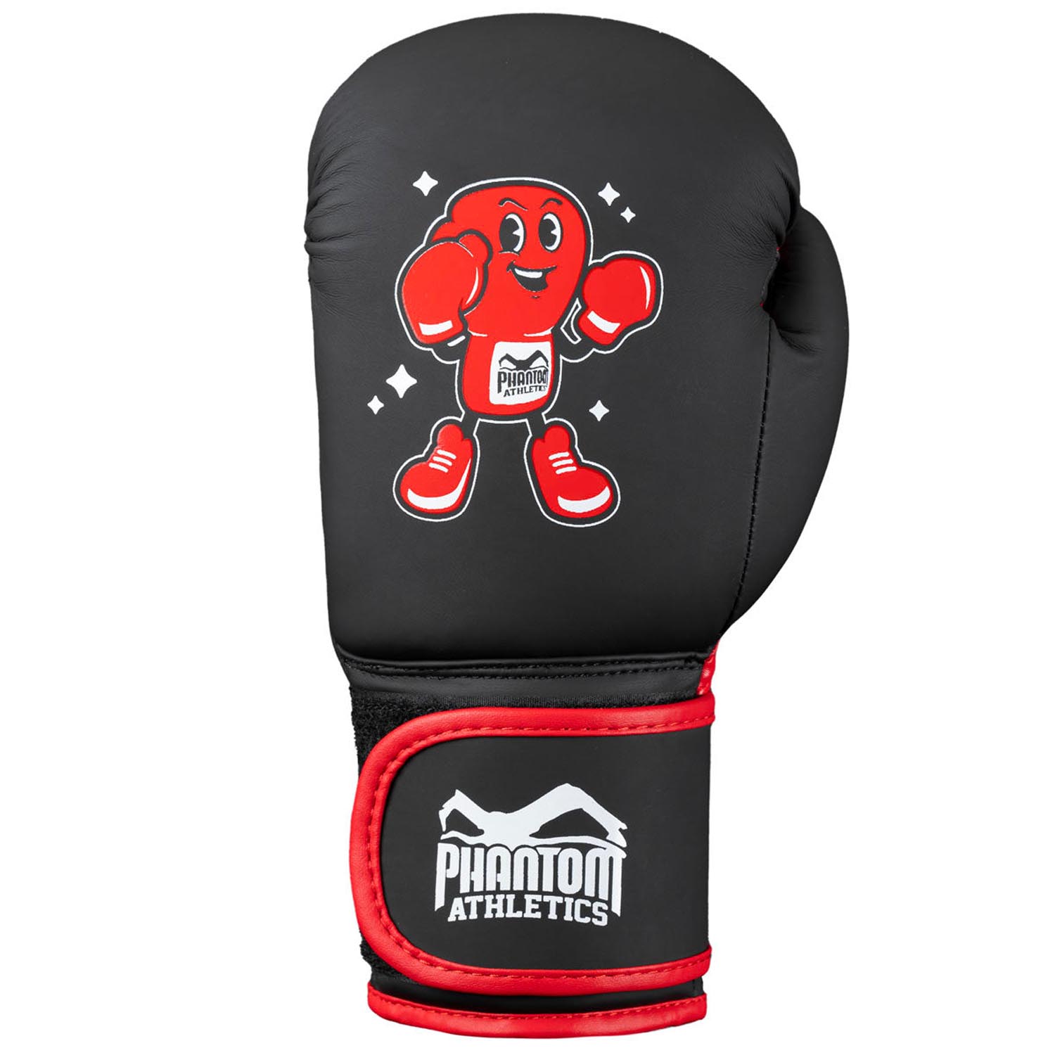 Phantom Athletics Boxing Gloves, Kids, Punchy, black-red, 4 Oz