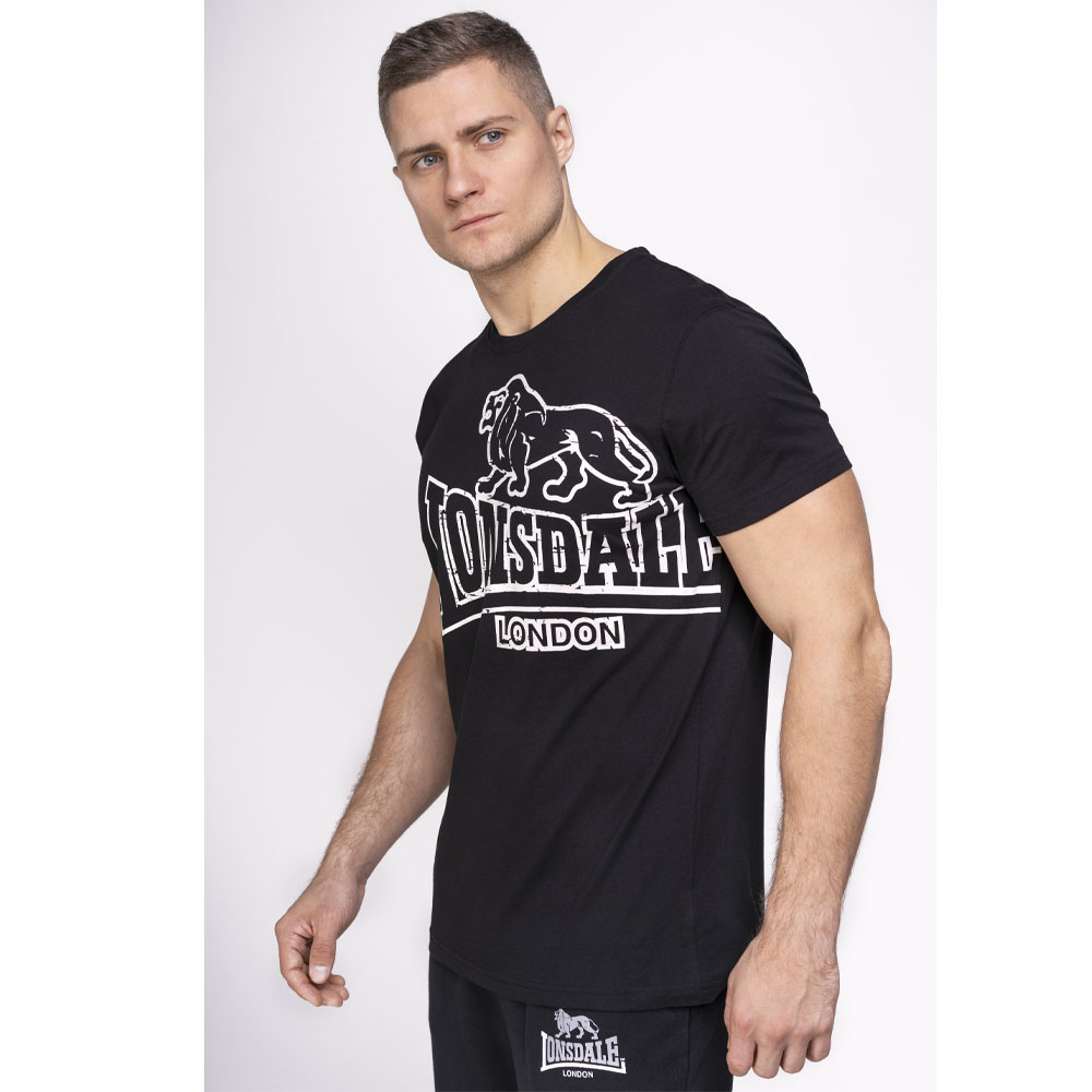 Lonsdale T-Shirt, Langsett, black