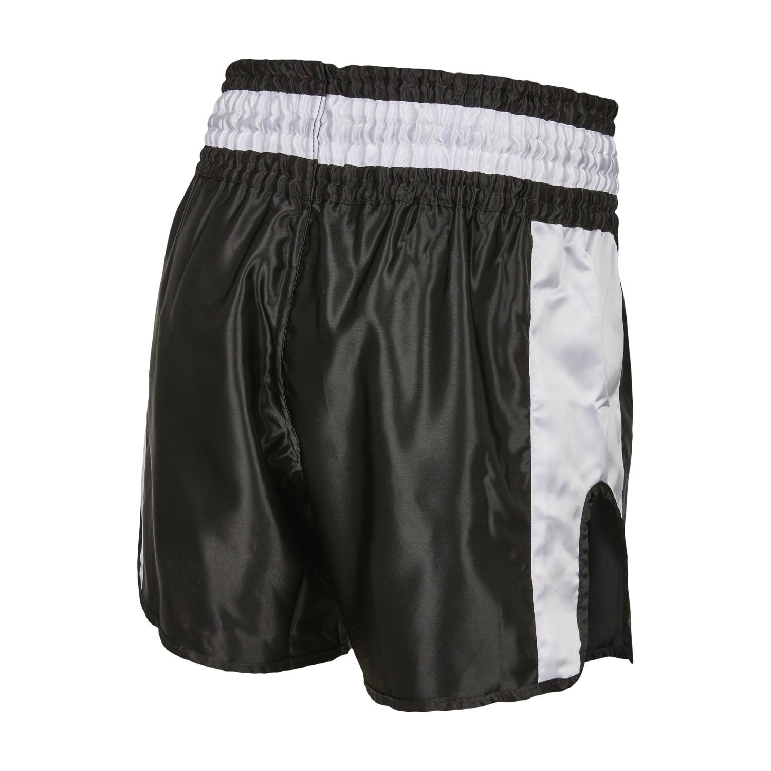 PX Muay Thai Shorts, Contender, black-white, XL