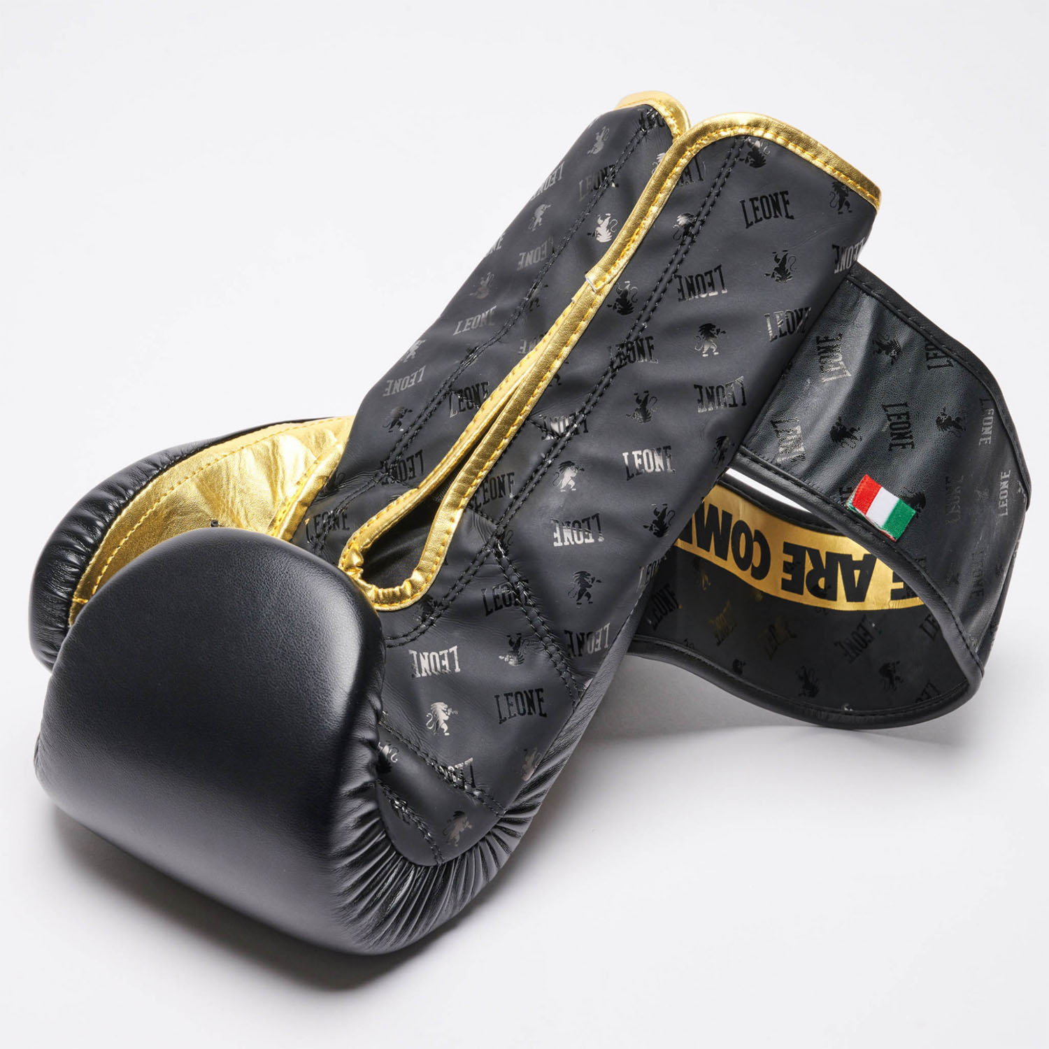 LEONE Boxhandschuhe, DNA, GN220, schwarz-gold, 16 Oz