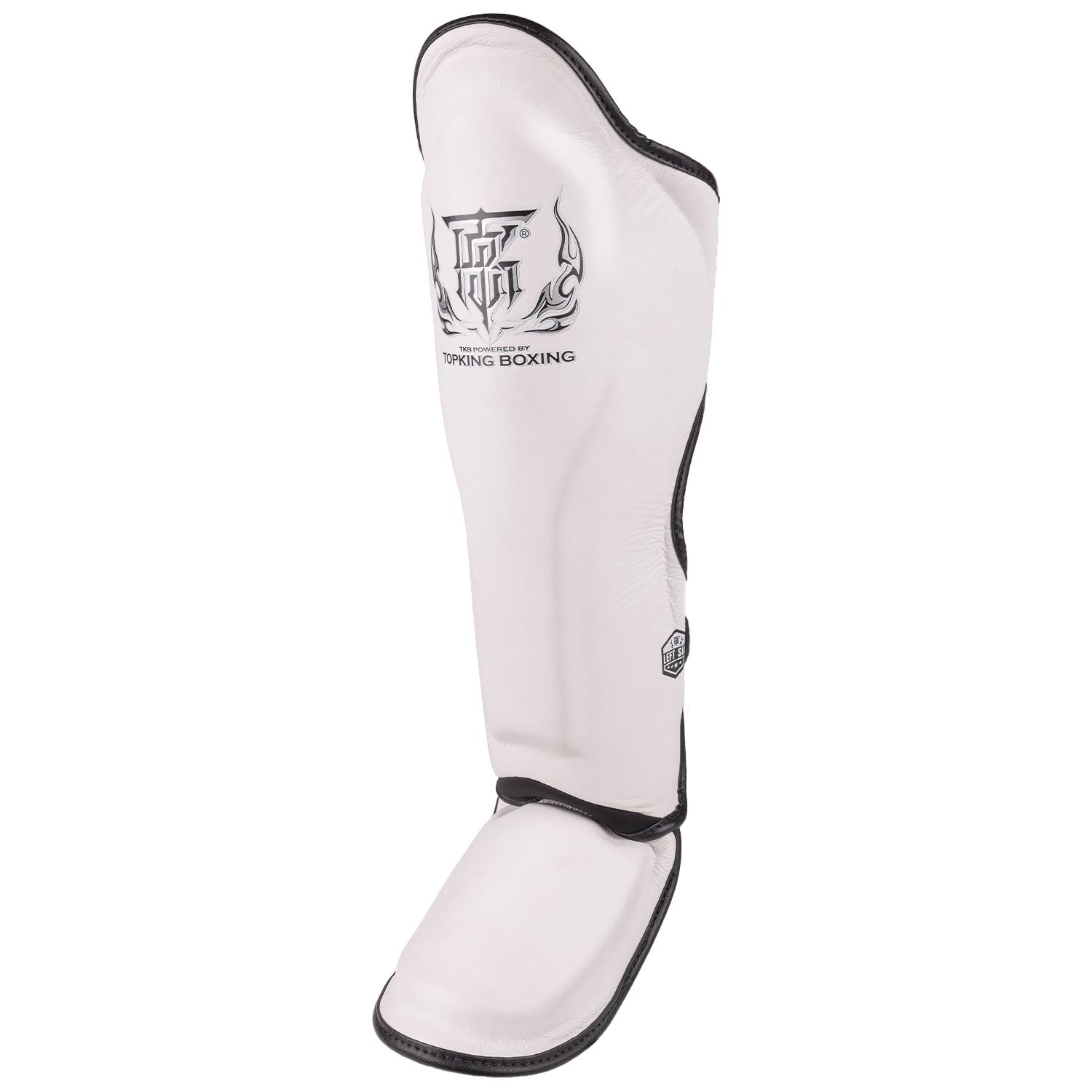 TOP KING BOXING Shin Guard, Pro, white-black, XL