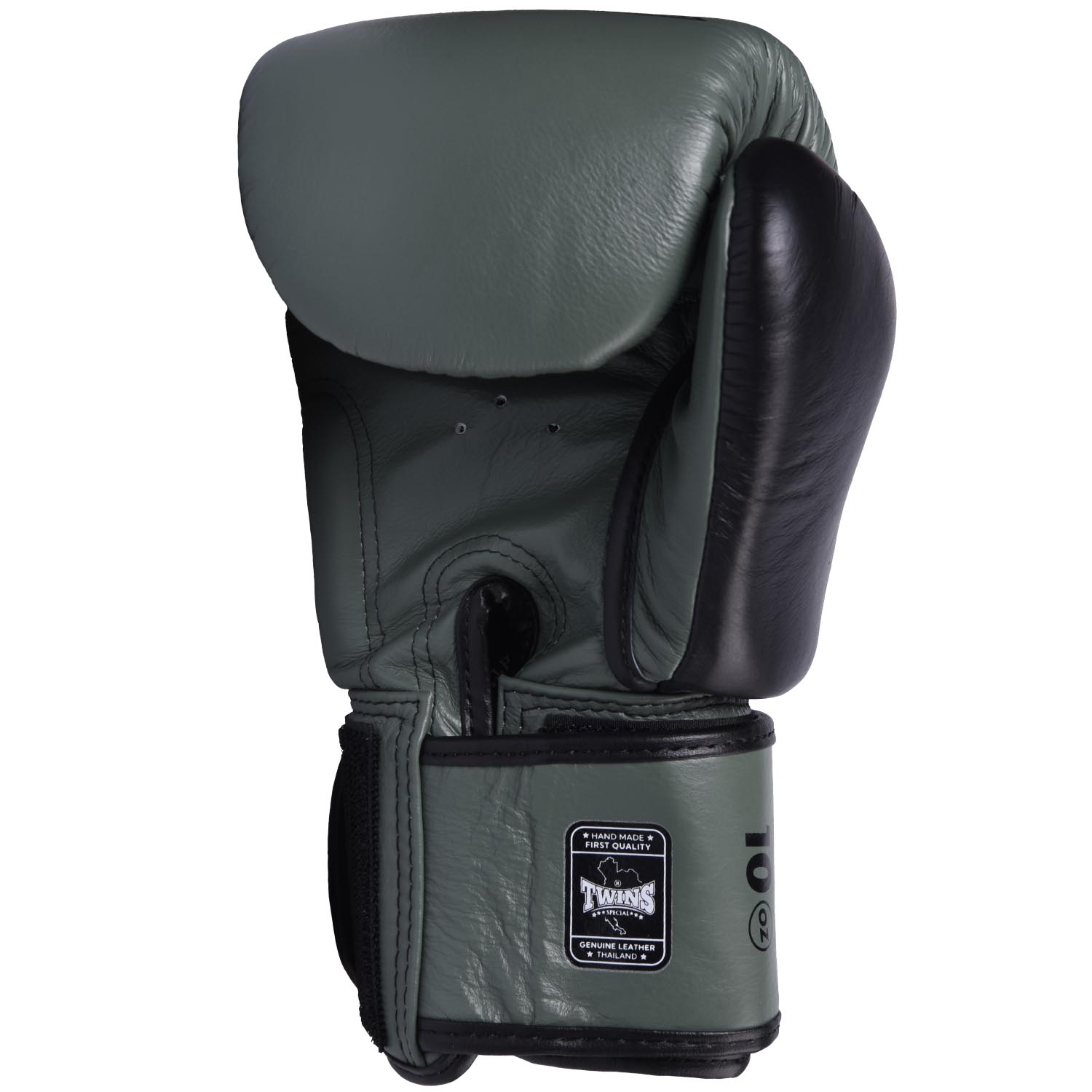 TWINS Special Boxing Gloves, Leather, BGVL-8, green-black, 14 Oz
