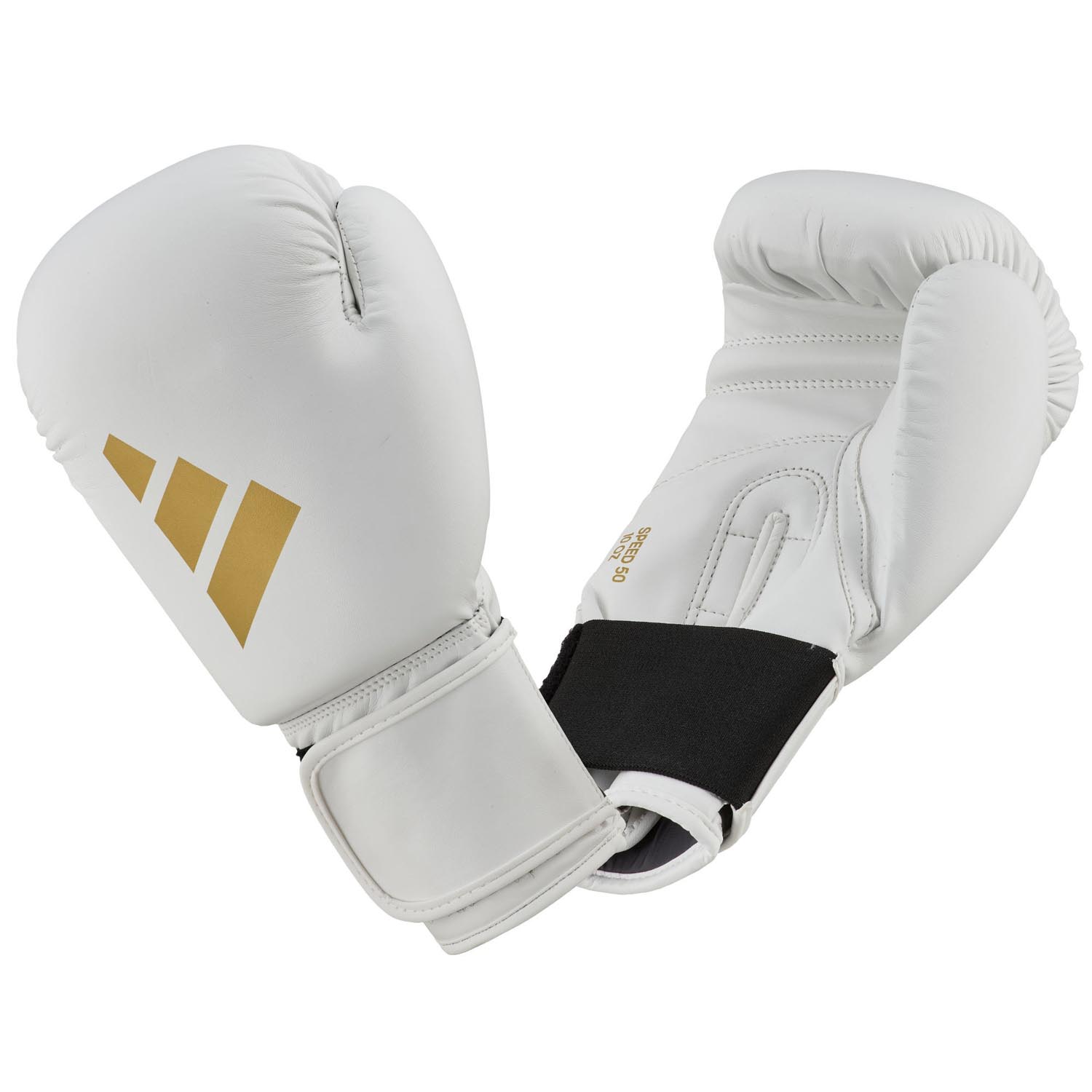 adidas Boxing Gloves, Kids, Speed 50, white-gold, 8 Oz