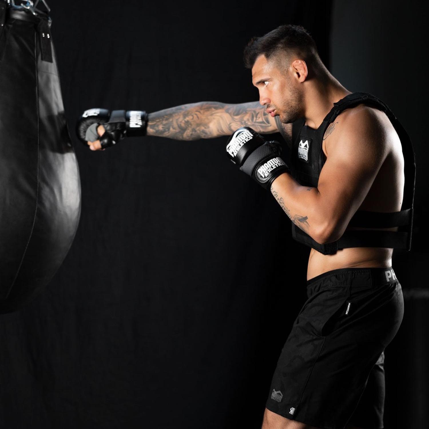 Phantom Athletics MMA Boxing Gloves, Riot, blackout Edition, black, S/M