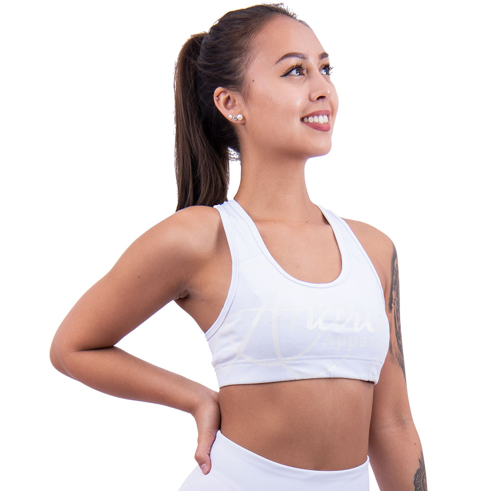 Anarchy Apparel Sports Bra, Stealth, weiß, XS