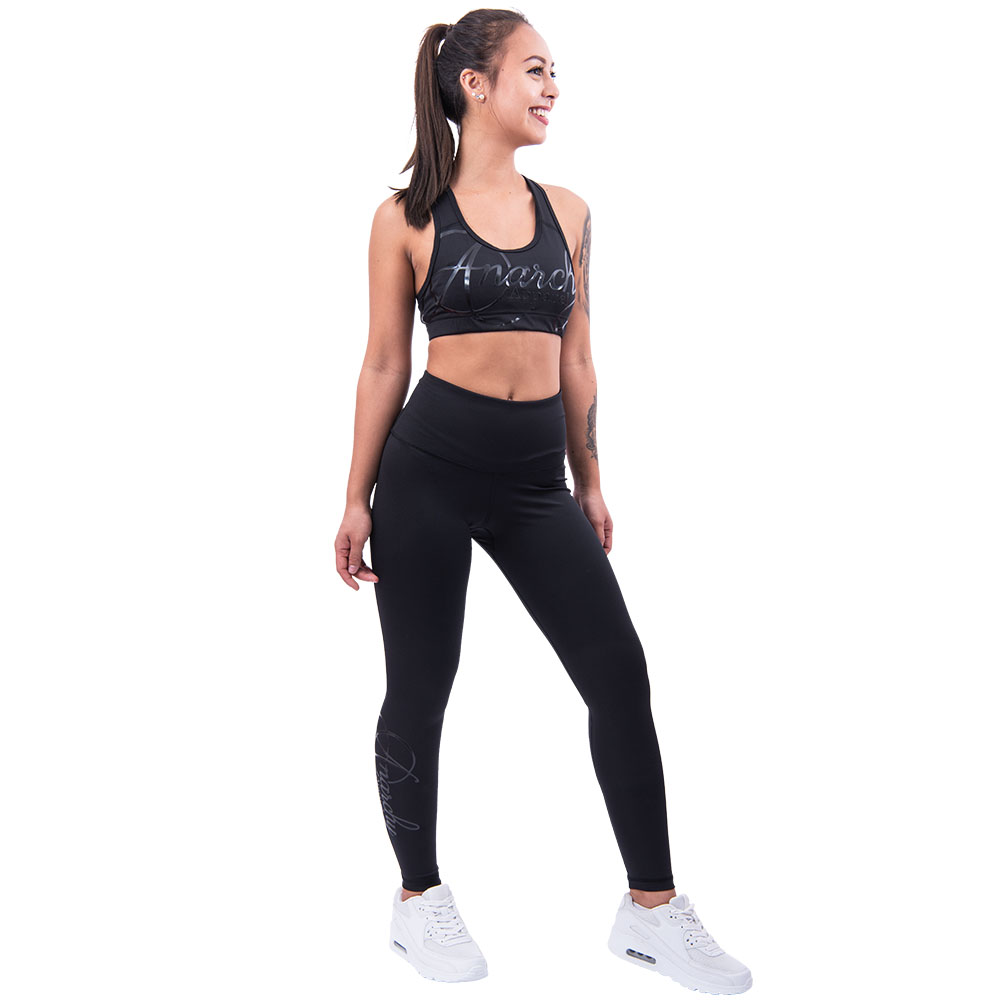Anarchy Apparel Sports Bra, Stealth, black, XS