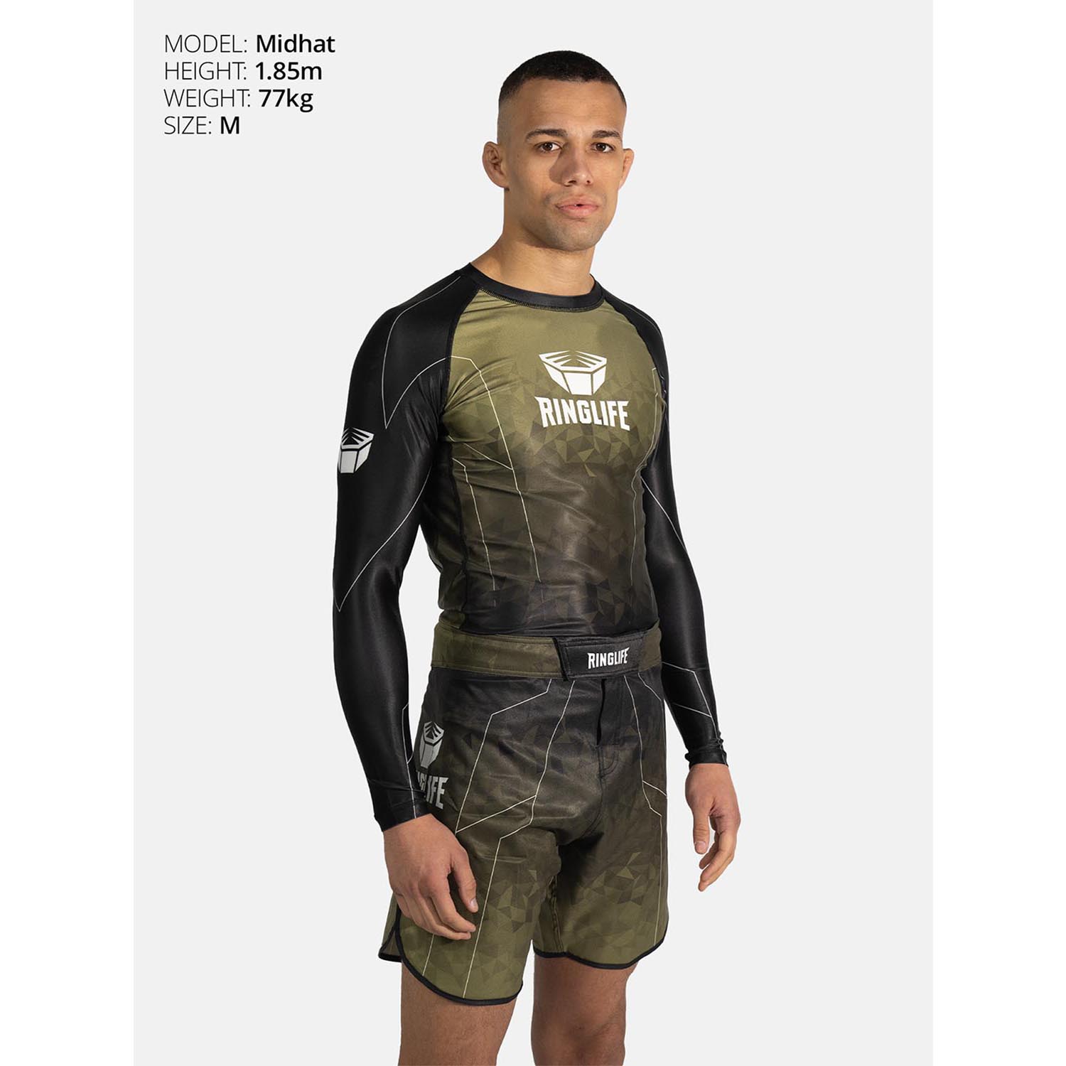 RINGLIFE Rashguard, L/S - Transition schwarz-grün L