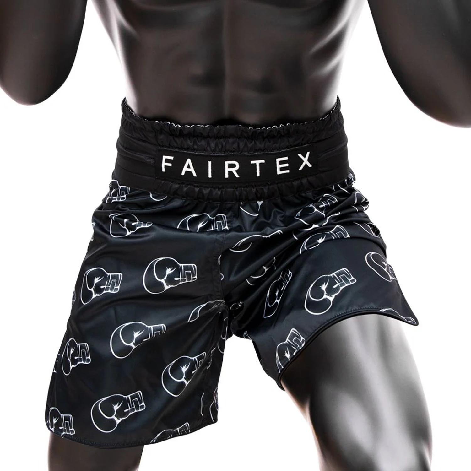 Fairtex Boxing Shorts, BT2006, black-white, XXL
