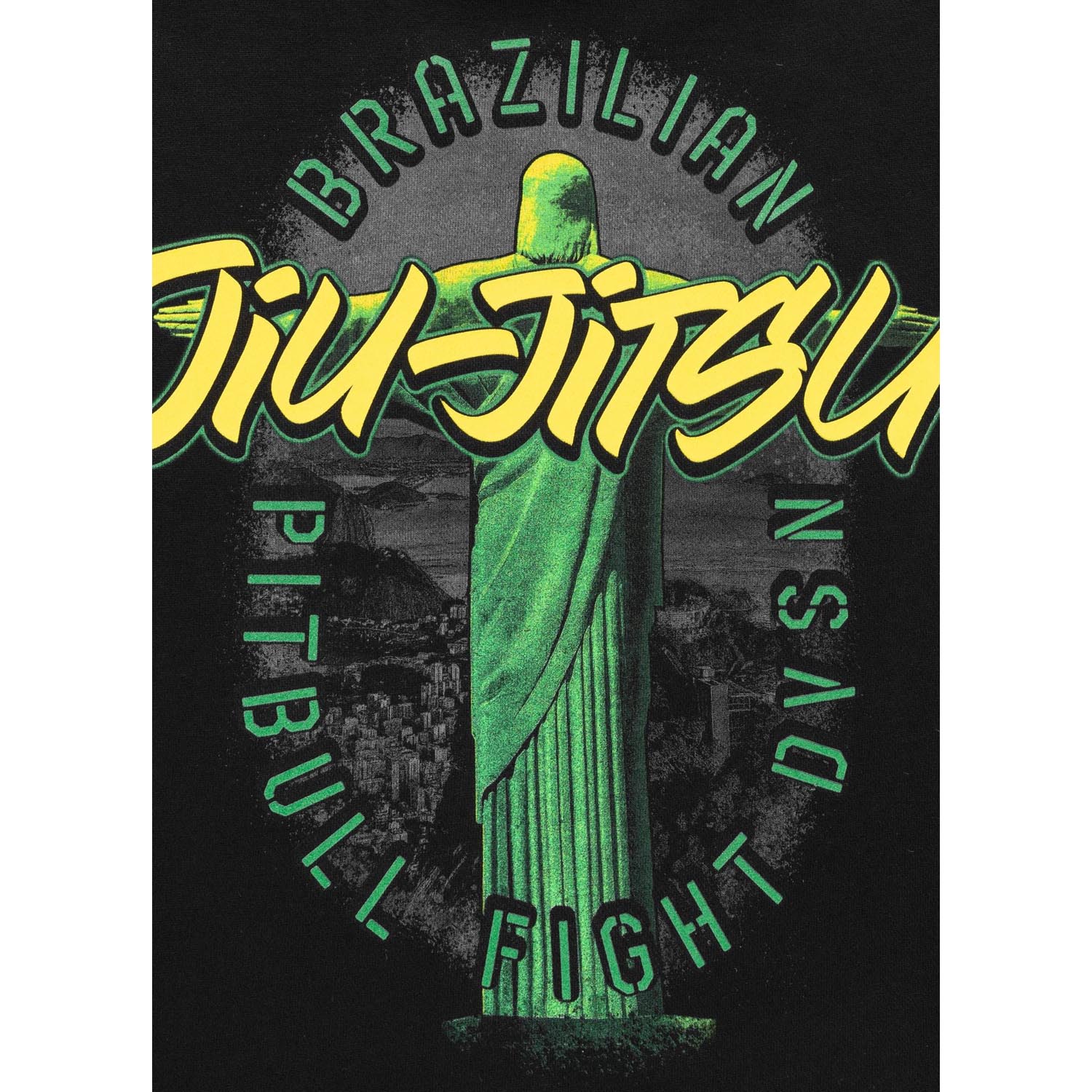 Pit Bull West Coast Crewneck, BJJ Fight DVSN, black, S