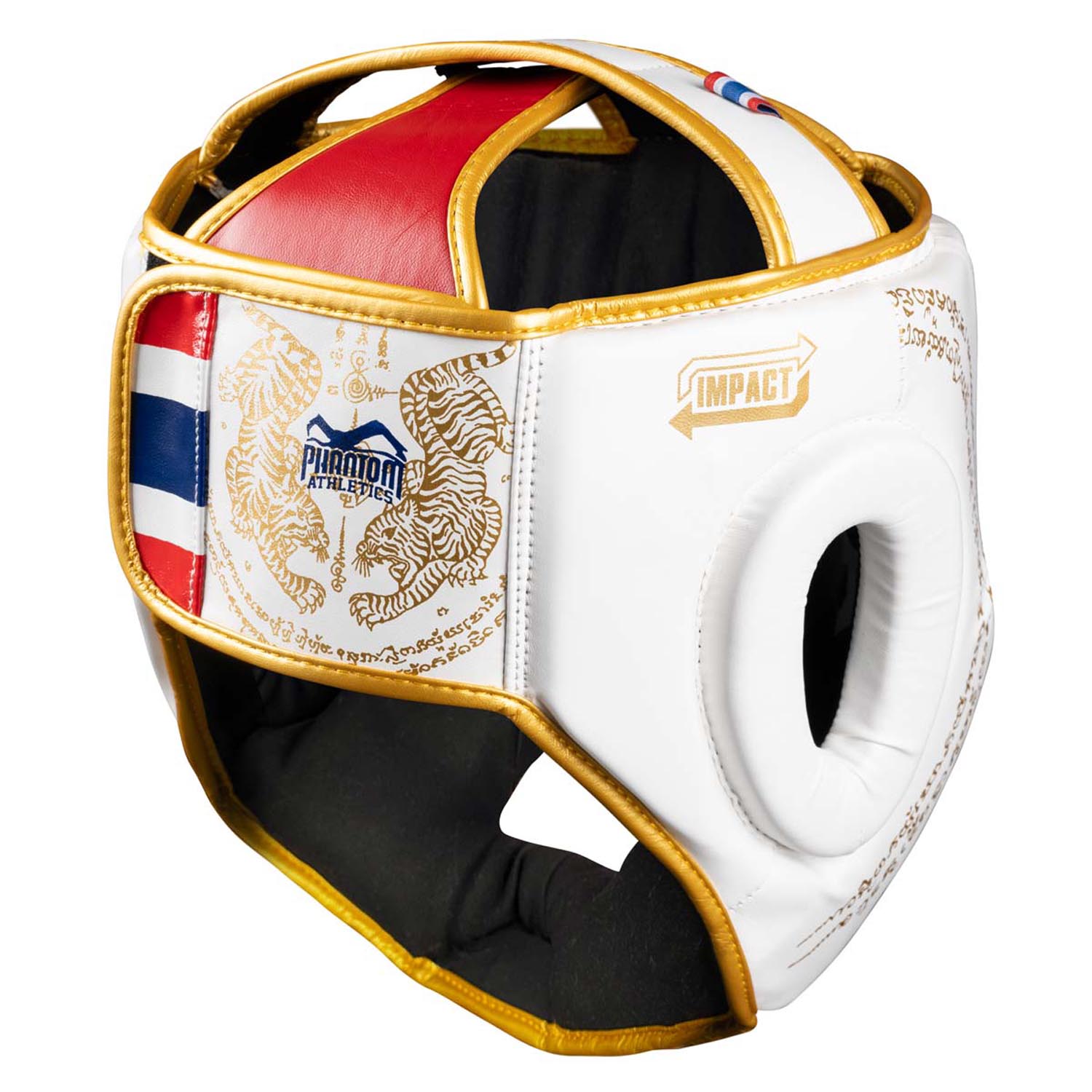 Phantom Athletics Kopfschutz, Muay Thai, weiß-gold