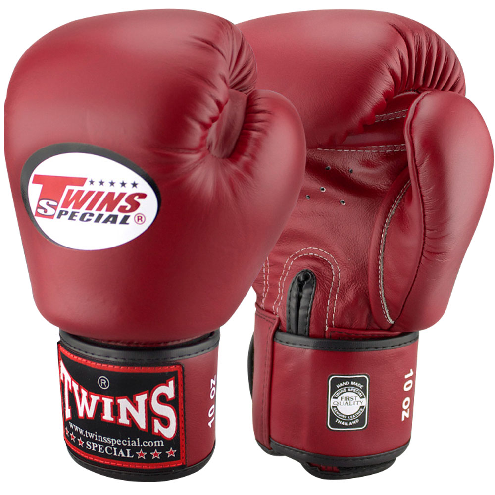 TWINS Special Boxing Gloves, Leather, BGVL-3, winered, 10 Oz