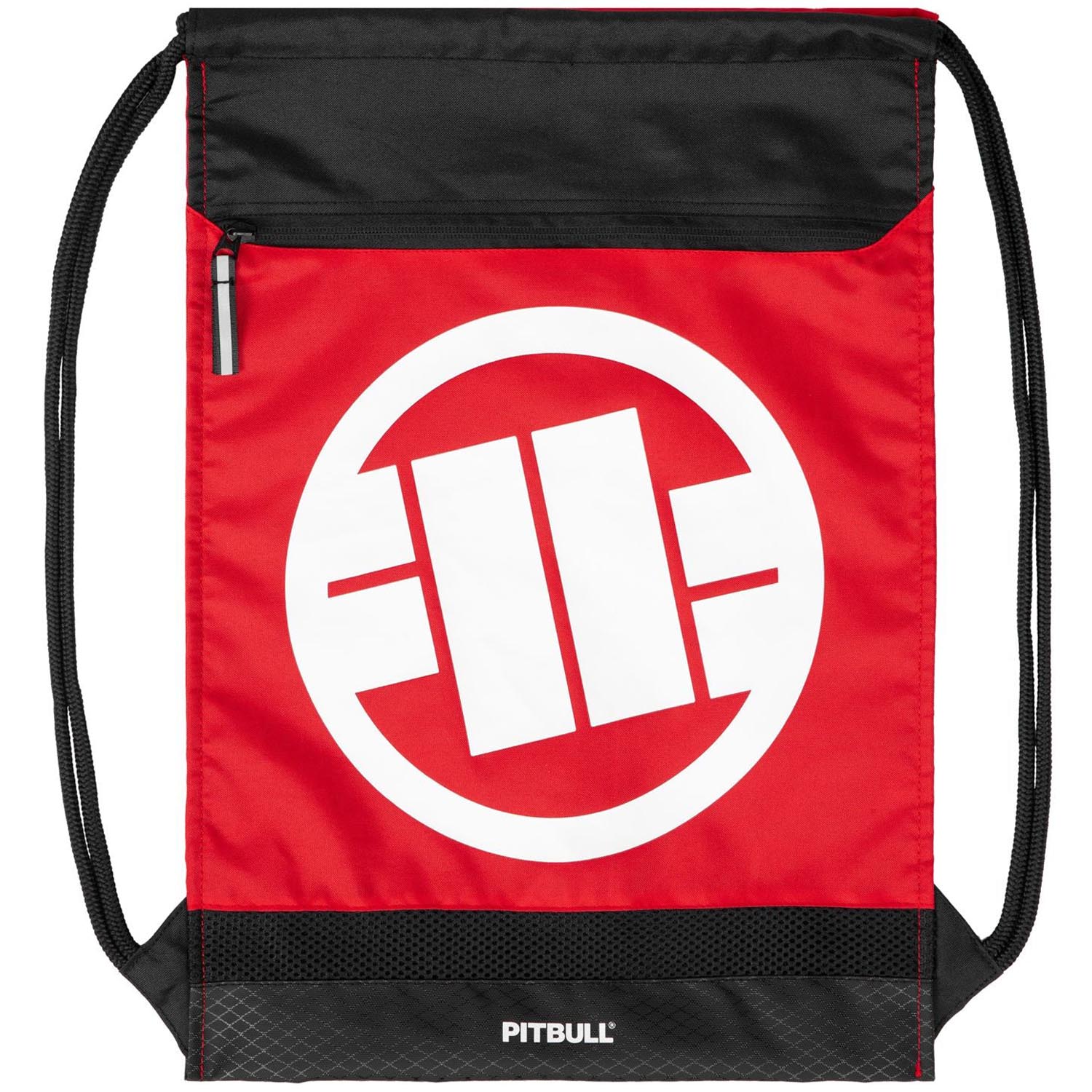 Pit Bull West Coast Gym Sack, Logo 2, schwarz-rot
