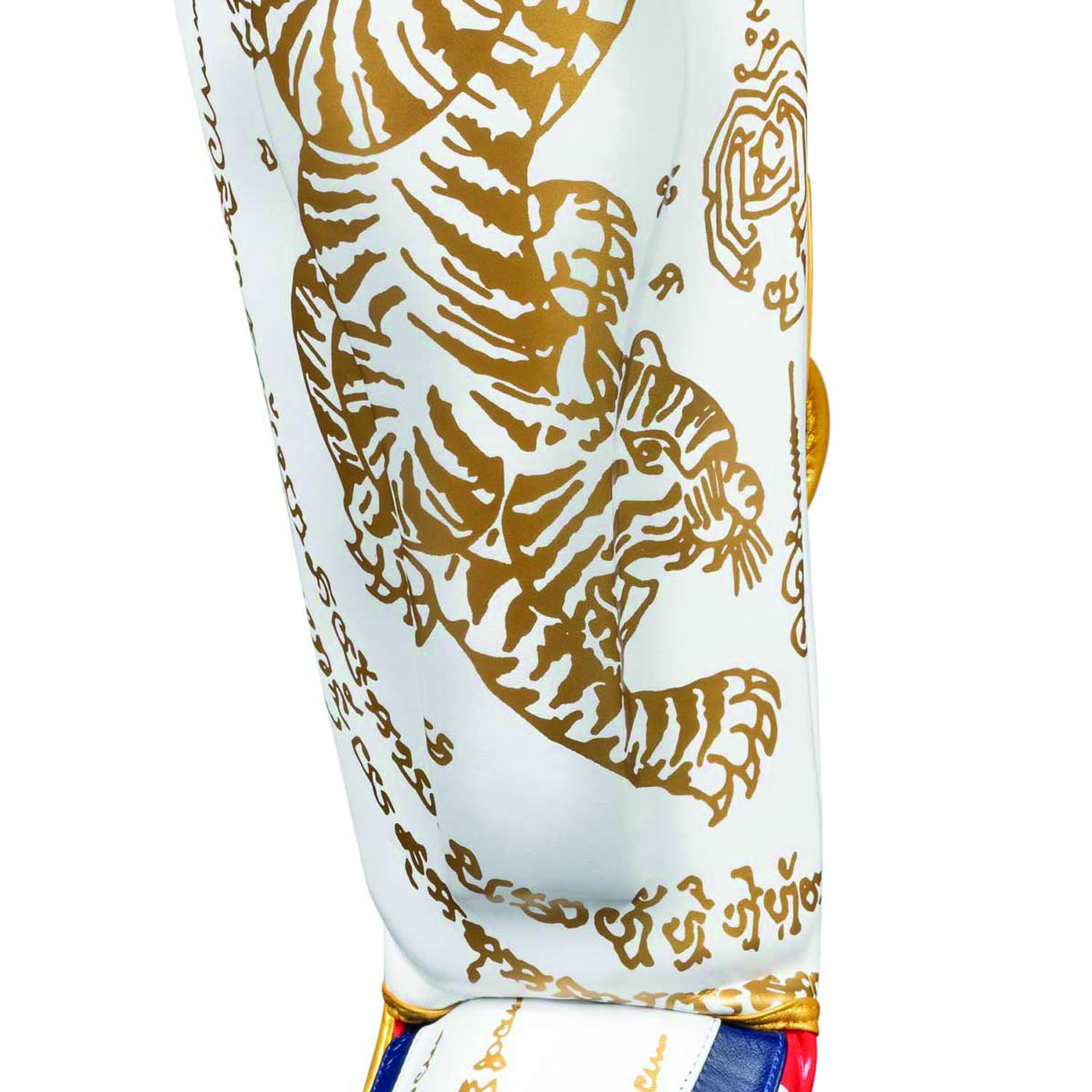 Phantom Athletics Shinguards, Muay Thai, white-gold, S/M