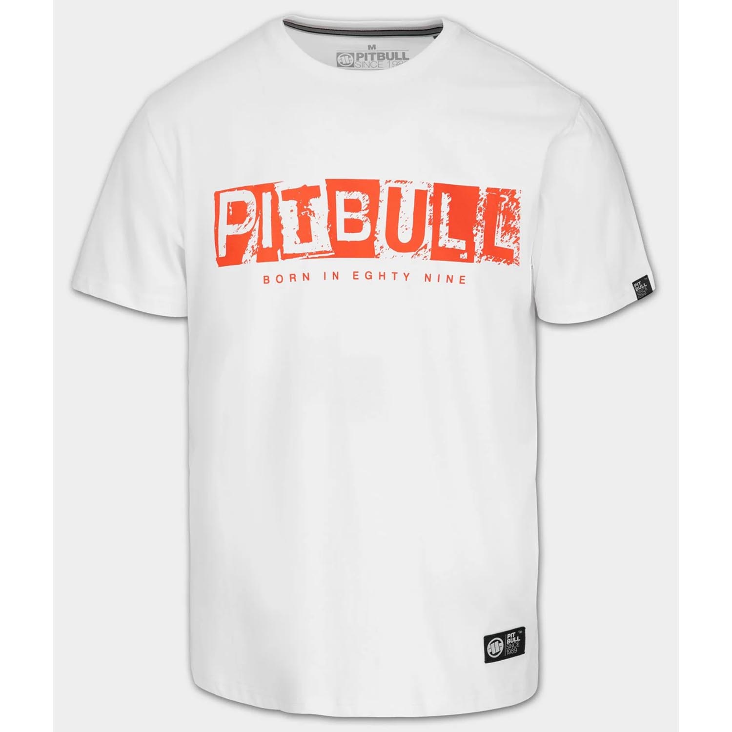 Pit Bull West Coast T-Shirt, Blacky, white-orange, XXXL
