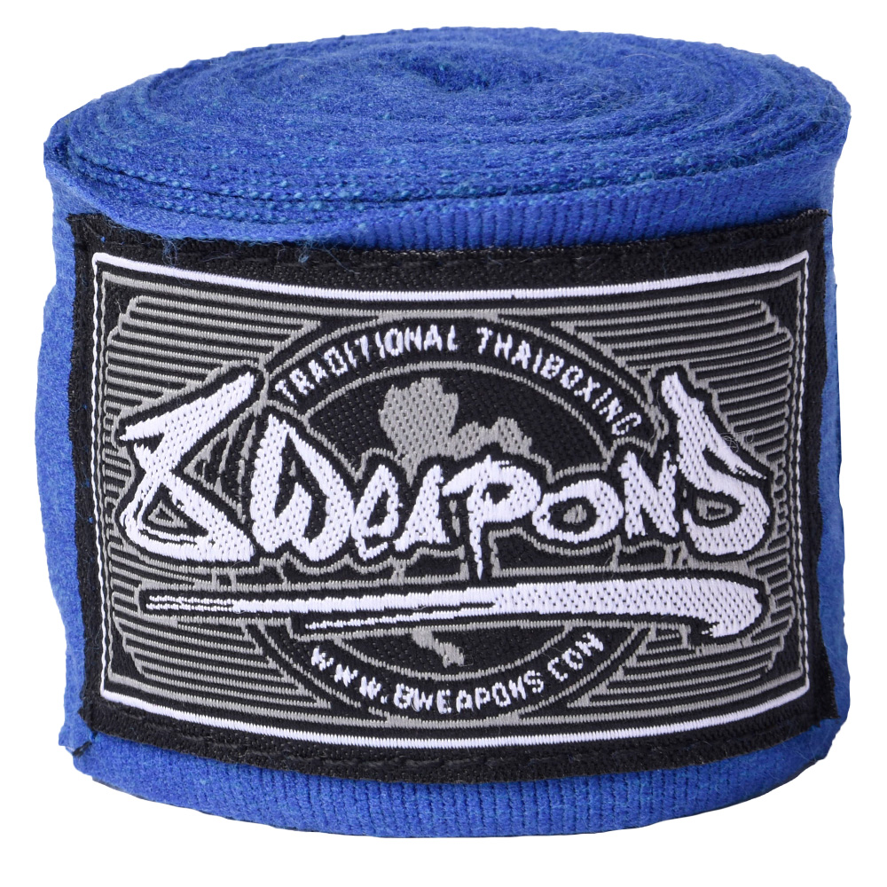 8 WEAPONS Hand Wraps, semi-elastic, 5 m, blue