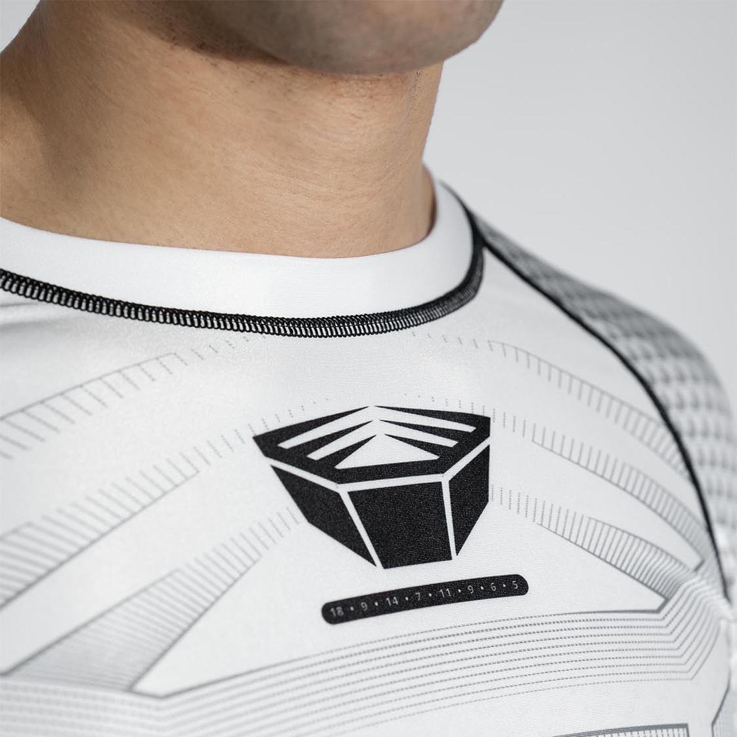 RINGLIFE Rashguard, L/S - Octaring 2.0 weiss-schwarz XXL