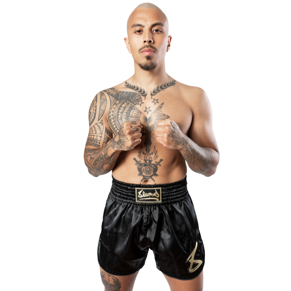 8 WEAPONS Strike Shorts, black-gold, XXL