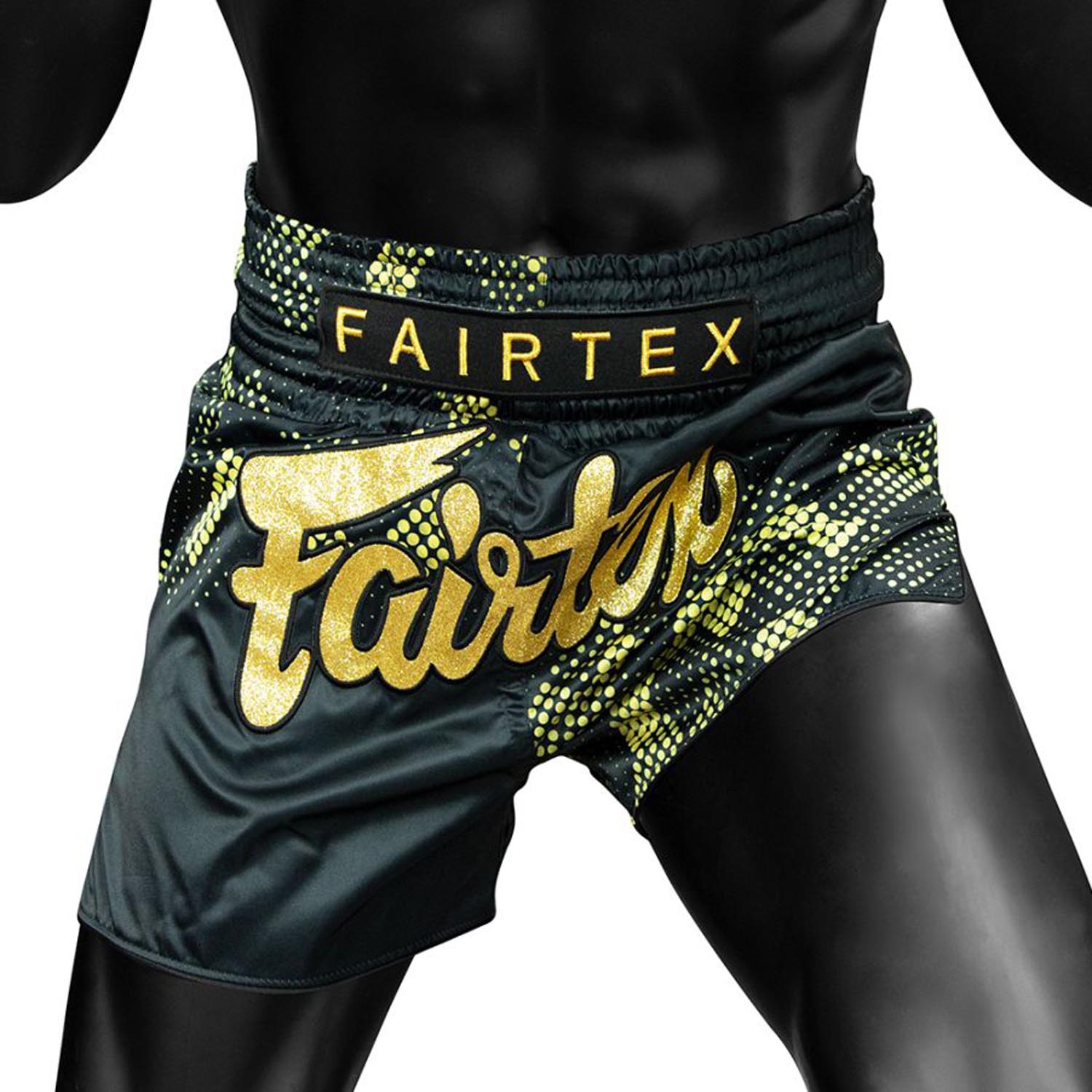 Fairtex Muay Thai Shorts, BS1931, Heart Of Gold, black-gold, S