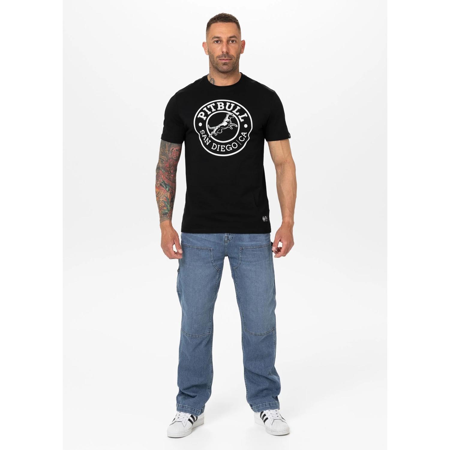 Pit Bull West Coast, T-Shirt, San Diego CA, black-white, XXXL