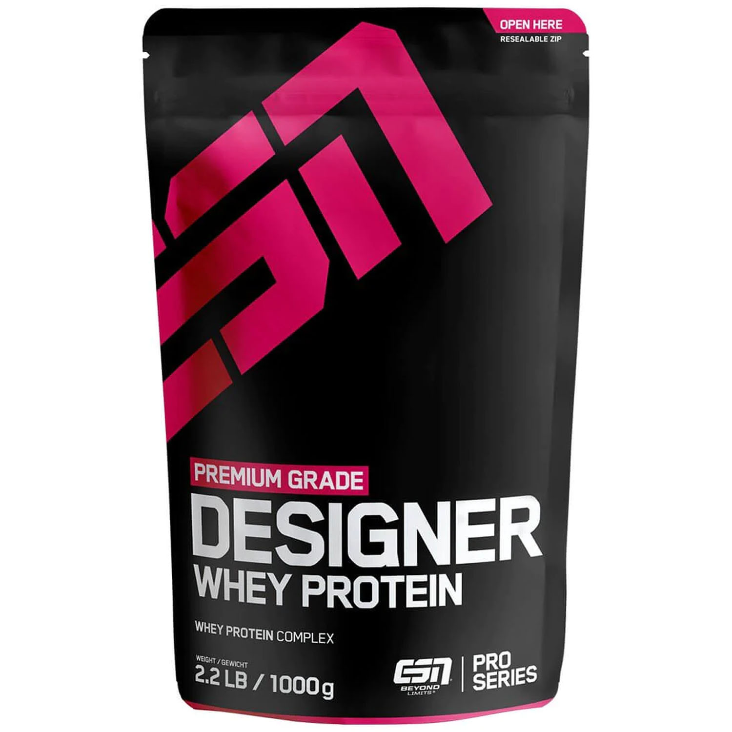 ESN Designer Whey Stand-up pouch, 1000g