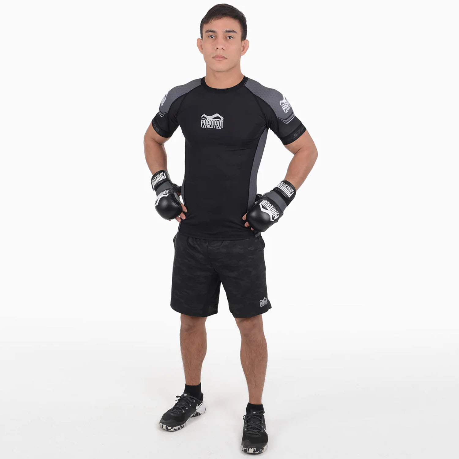 Phantom Athletics Rashguard, S/S, Storm Nitro, schwarz-grau, XXL